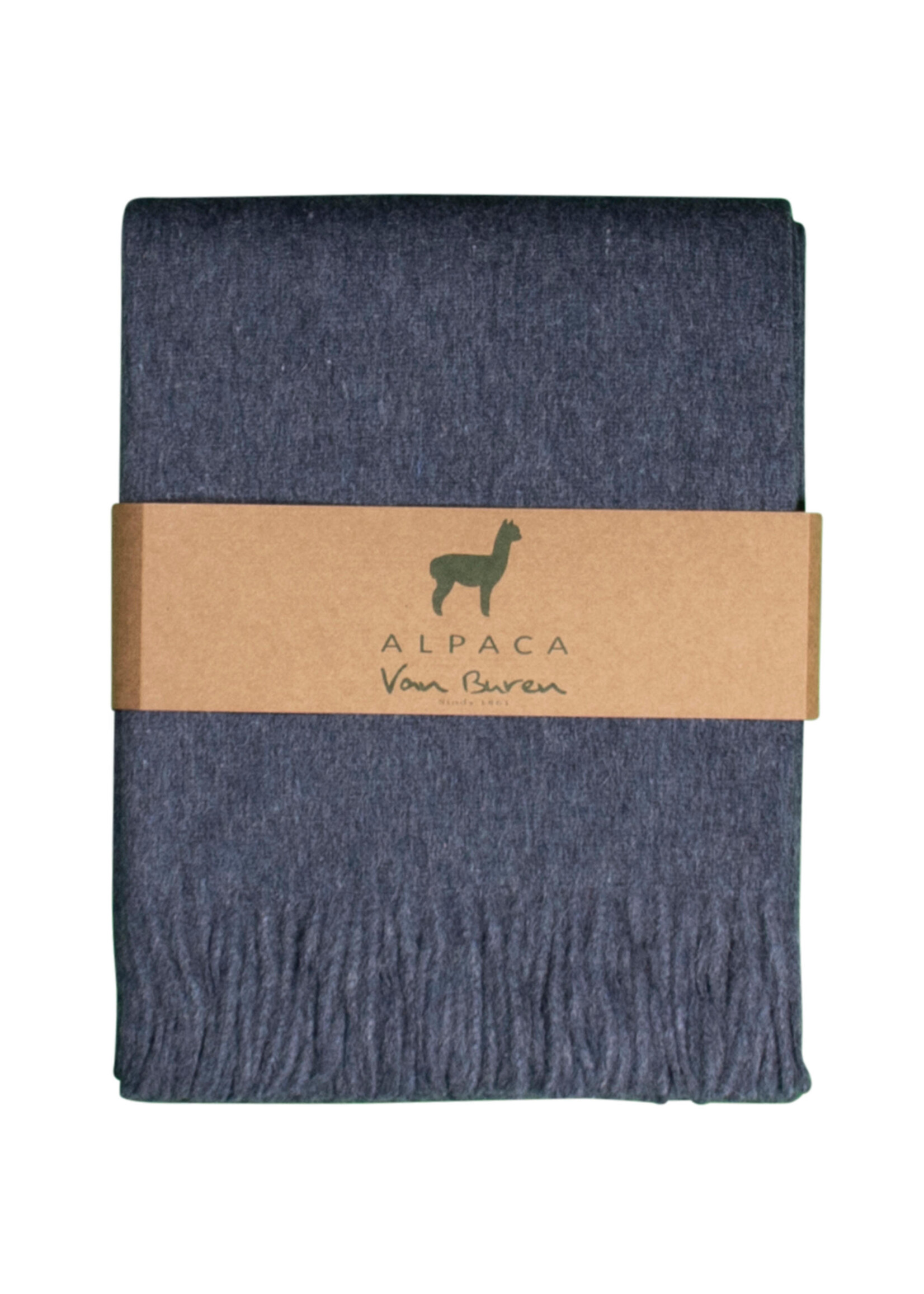 Van Buren sinds 1861 Alpaka Plaid - Donkerblauw - 200x150cm - New!