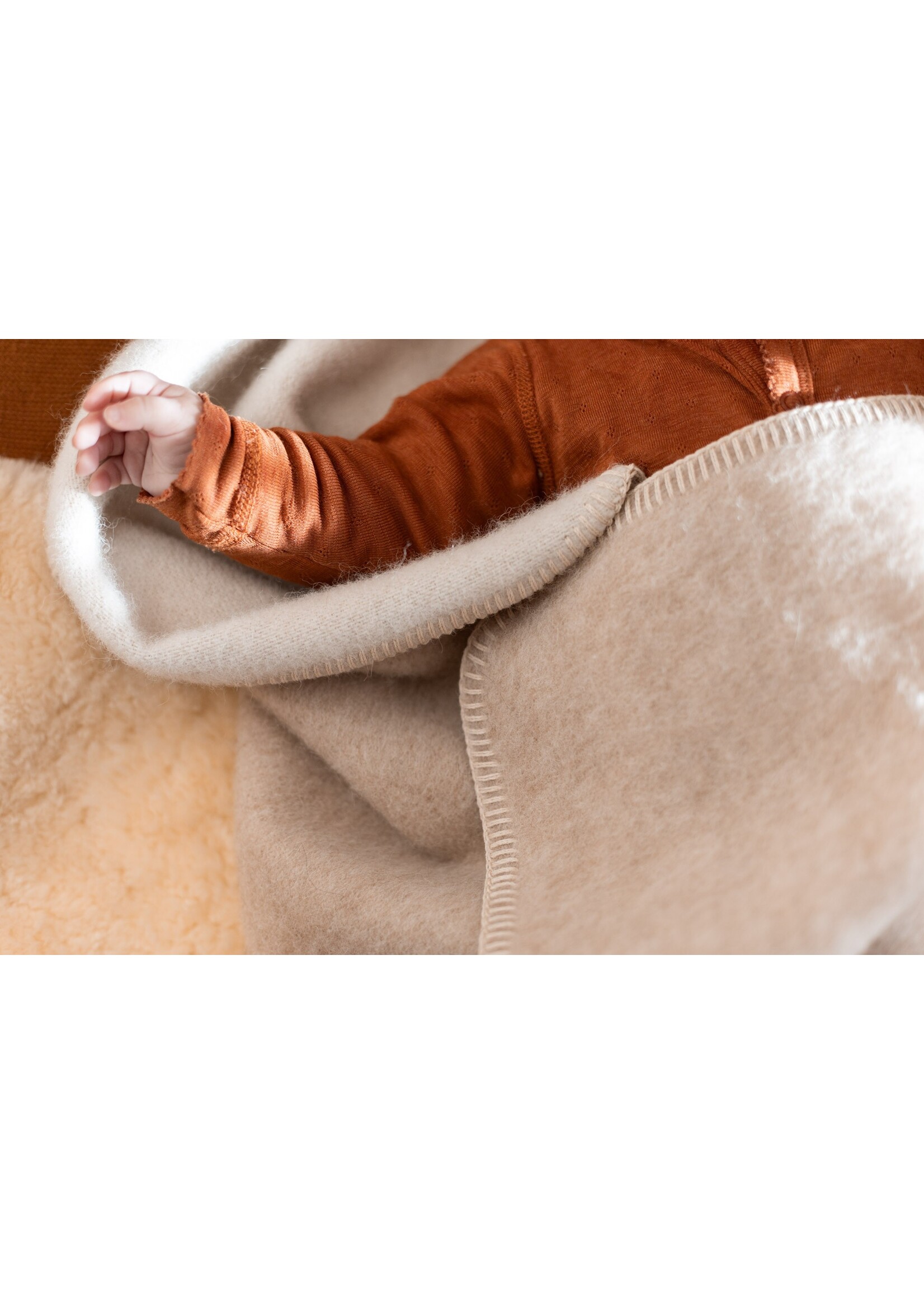 Van Buren sinds 1861 Cradle blanket alpaca wool - Light Beige - 100x75cm