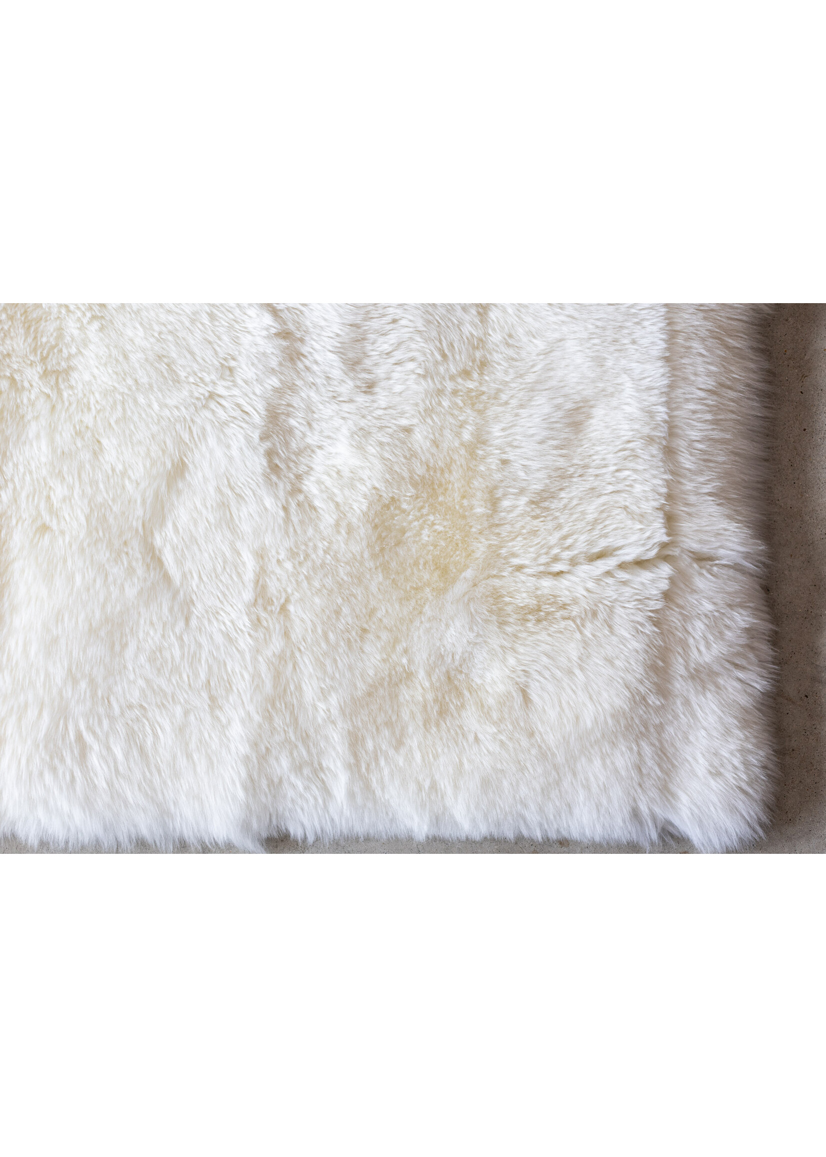 Van Buren Tapis en peau de mouton blanc - 160x160cm