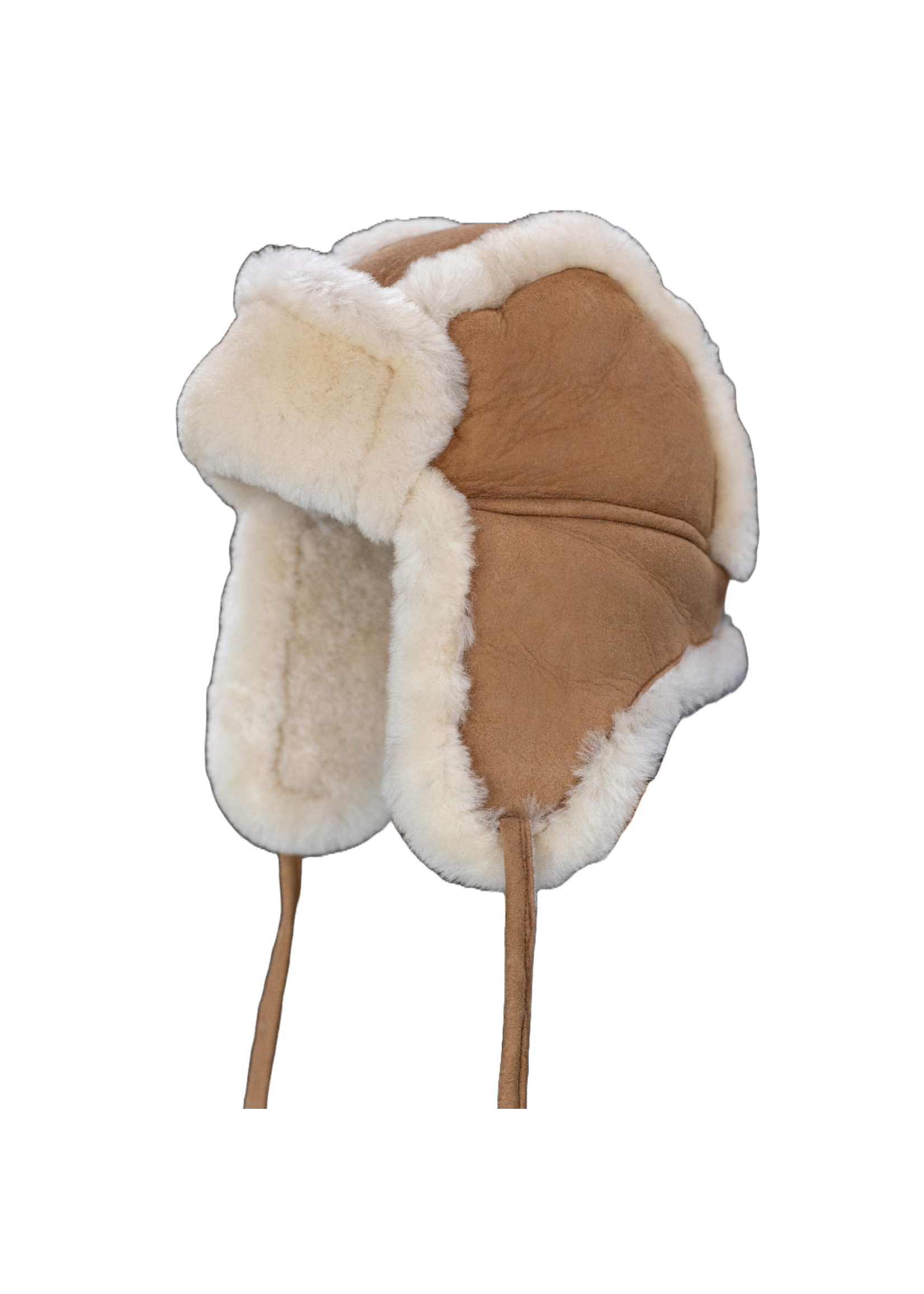 Van Buren sinds 1861 Bonnet bébé & enfant en peau de mouton - Camel