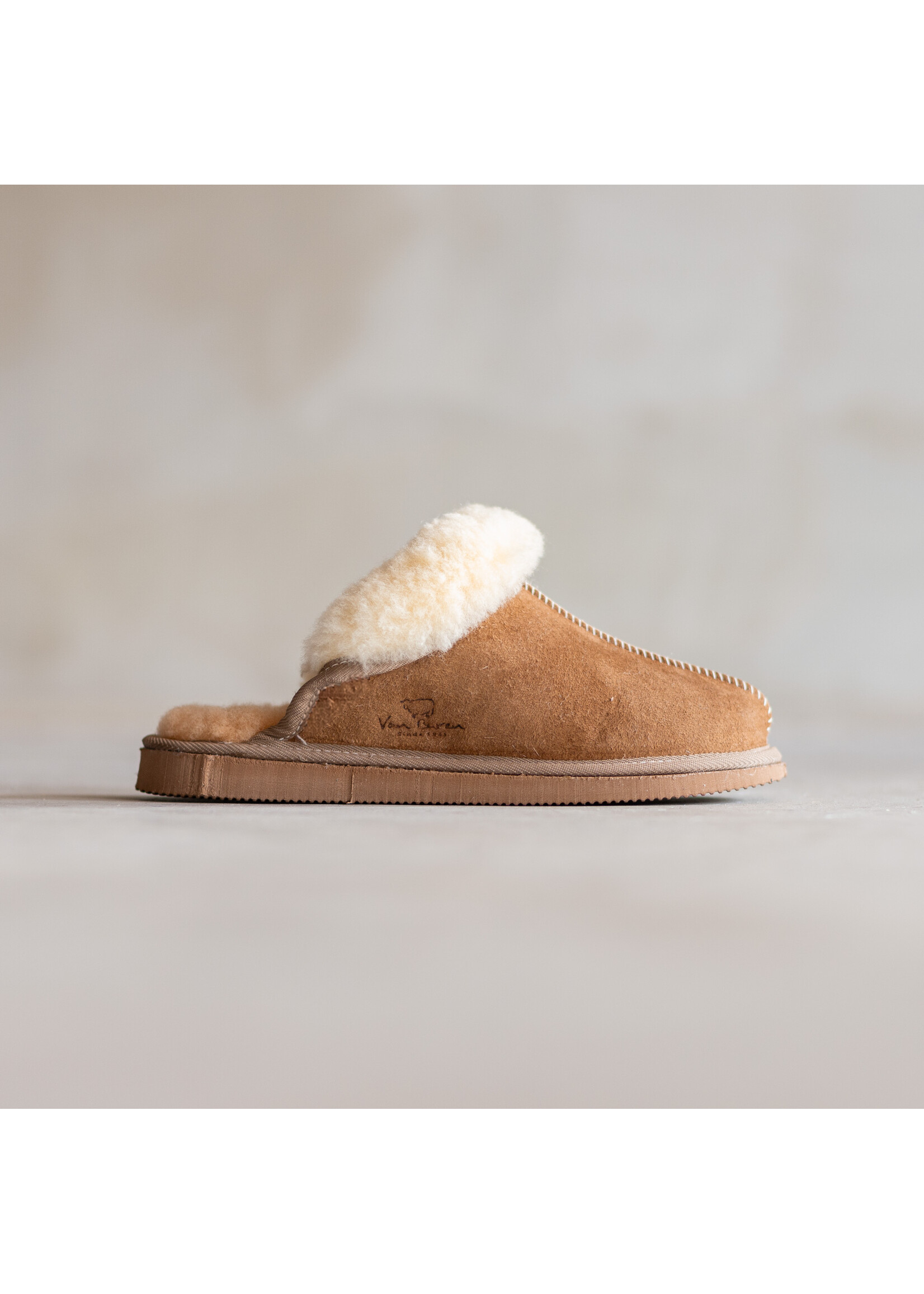Van Buren sinds 1861 Lambskin Ladies Slippers - Camel - Size 36 to 46