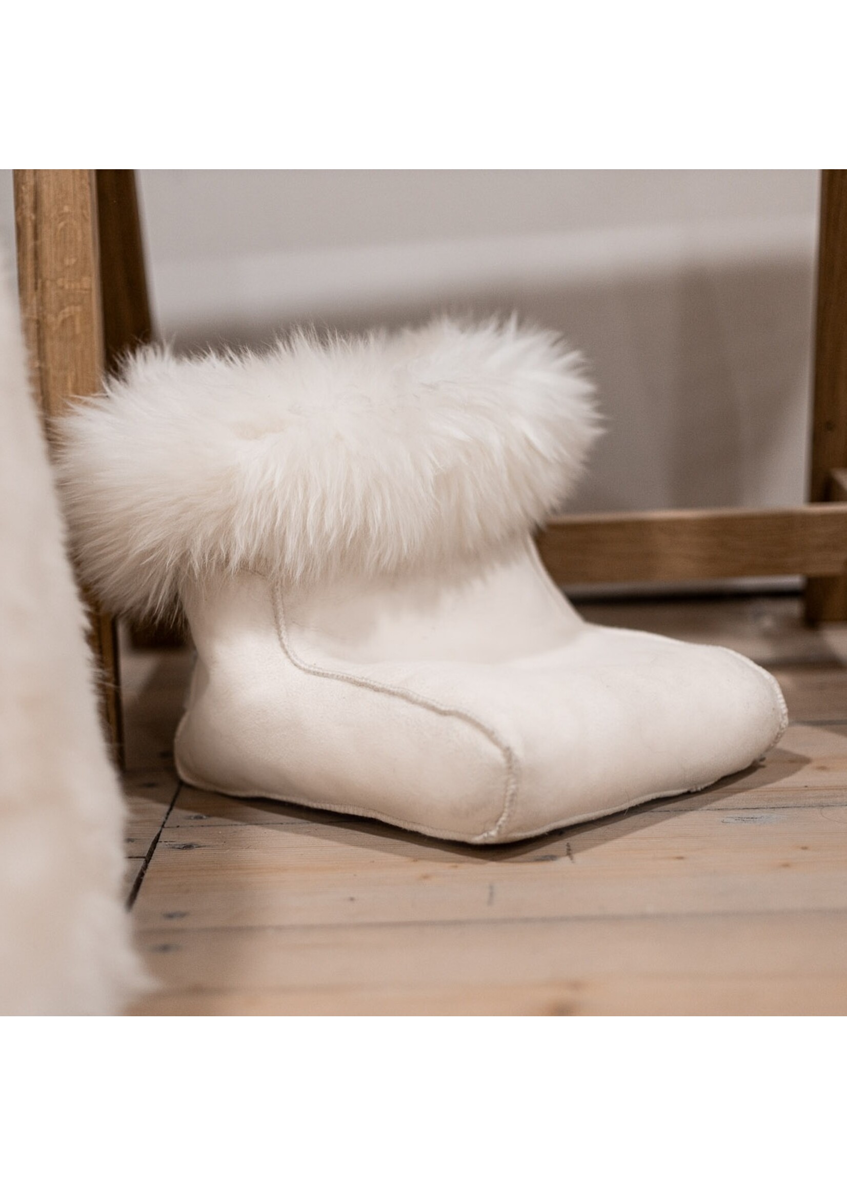 Van Buren sinds 1861 Schapenvacht voetenwarmer - Wit