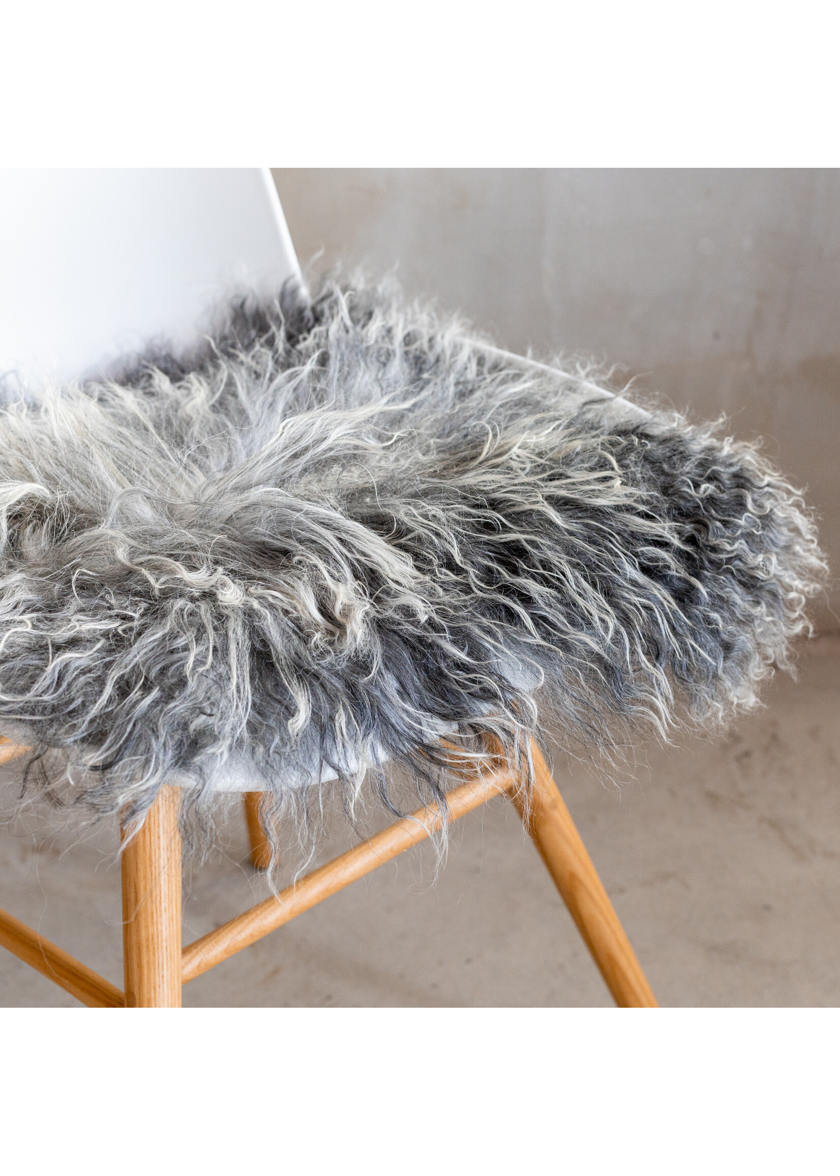 Van Buren sinds 1861 Chair pad tibétaine gris naturel