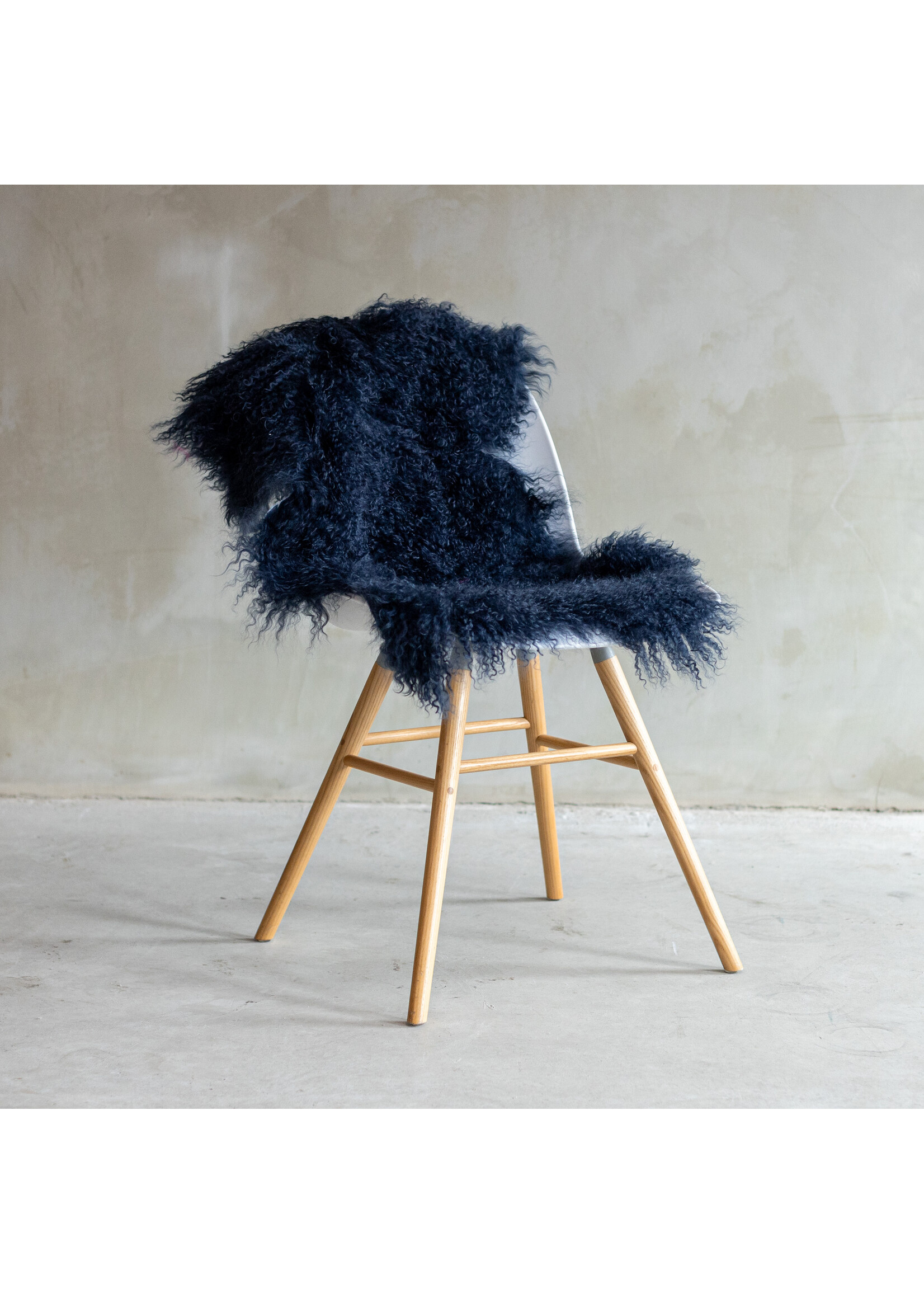 Van Buren sinds 1861 Tibet Sheepskin - Navy Blue