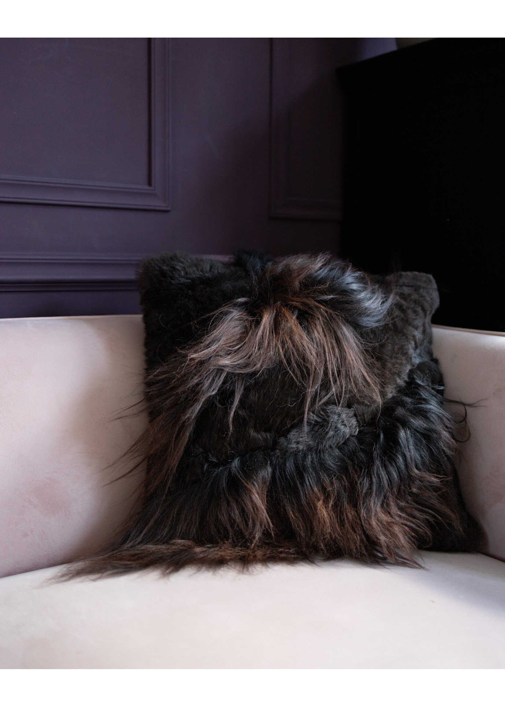 Van Buren sinds 1861 Melange sheepskin cushion - 50x50 cm