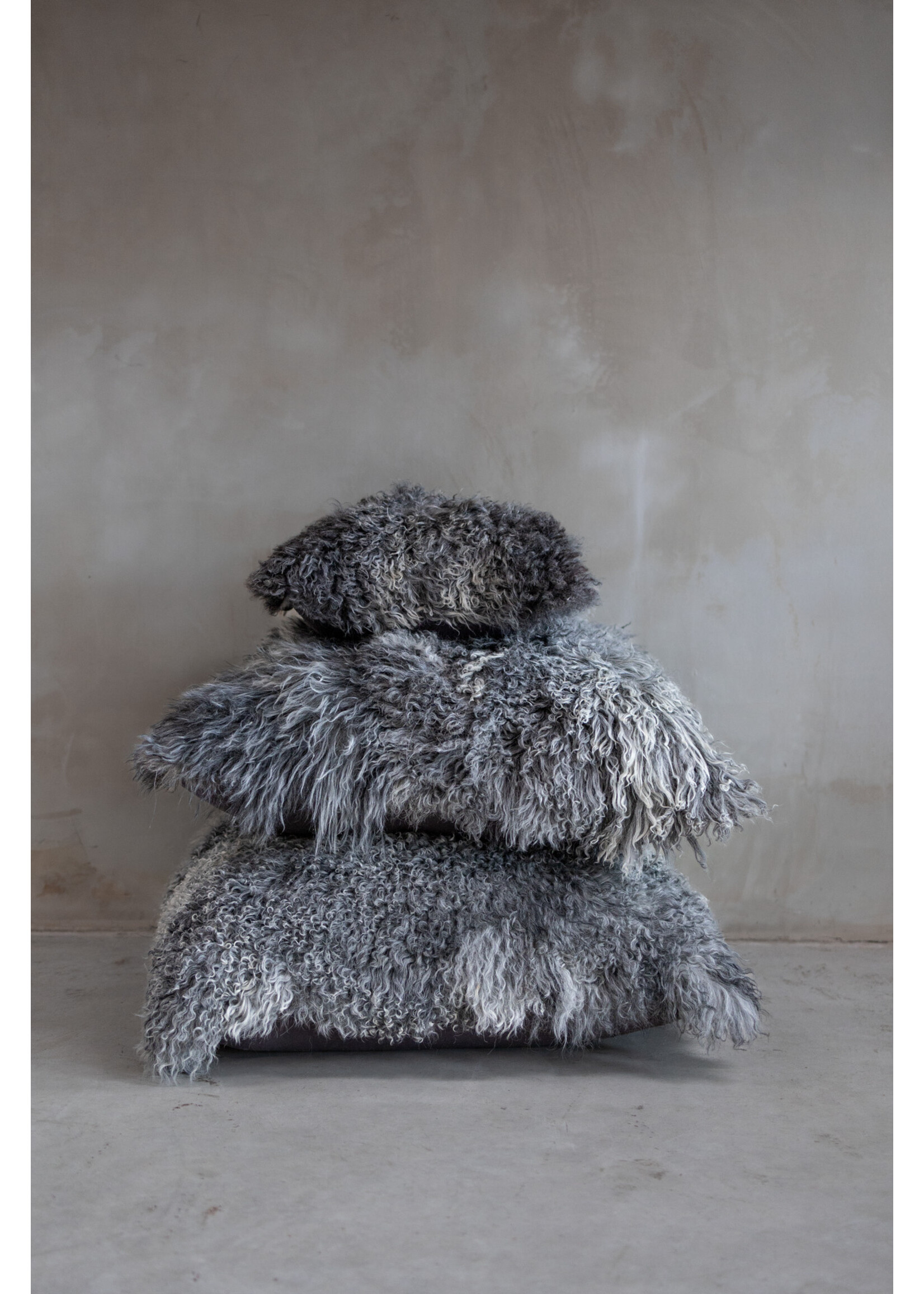 Van Buren sinds 1861 Tibet floor cushion Natural Gray - 80x80cm