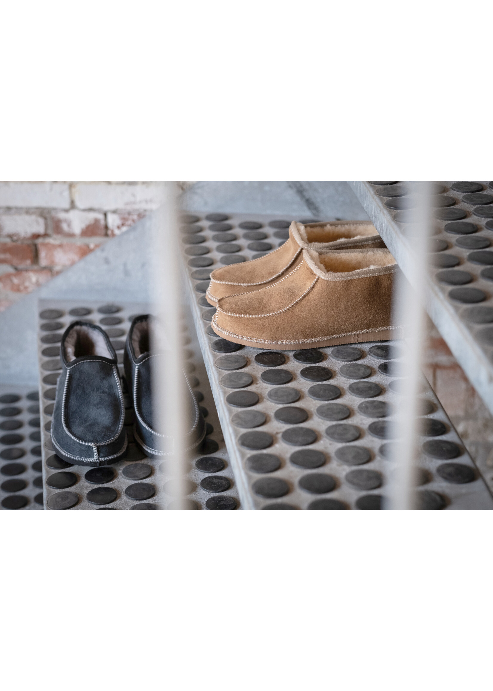 Van Buren sinds 1861 Lamsvacht Heren Pantoffels - Camel - Maat 36 t/m 50