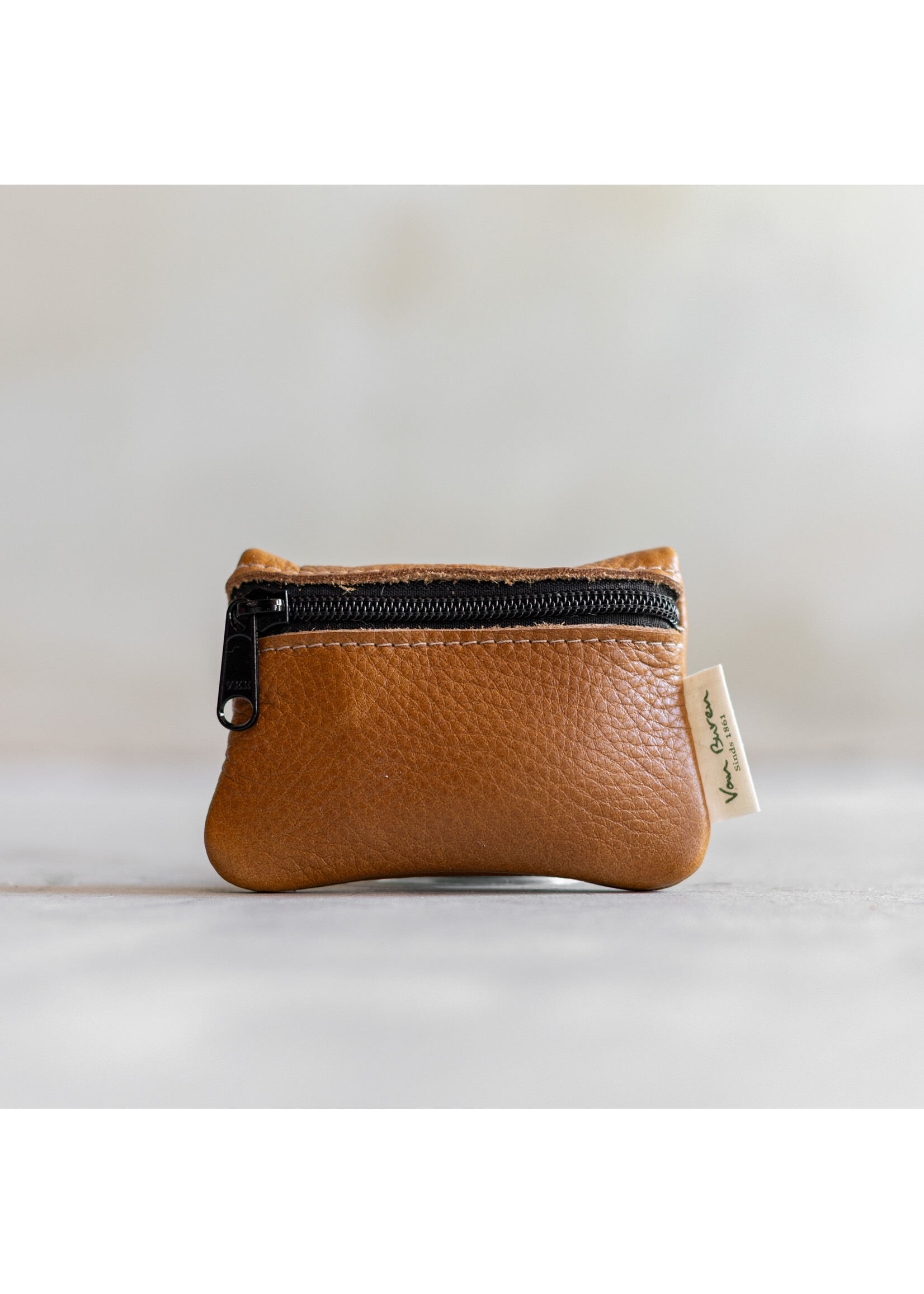 Van Buren sinds 1861 Portemonnee Rits - Cognac leder