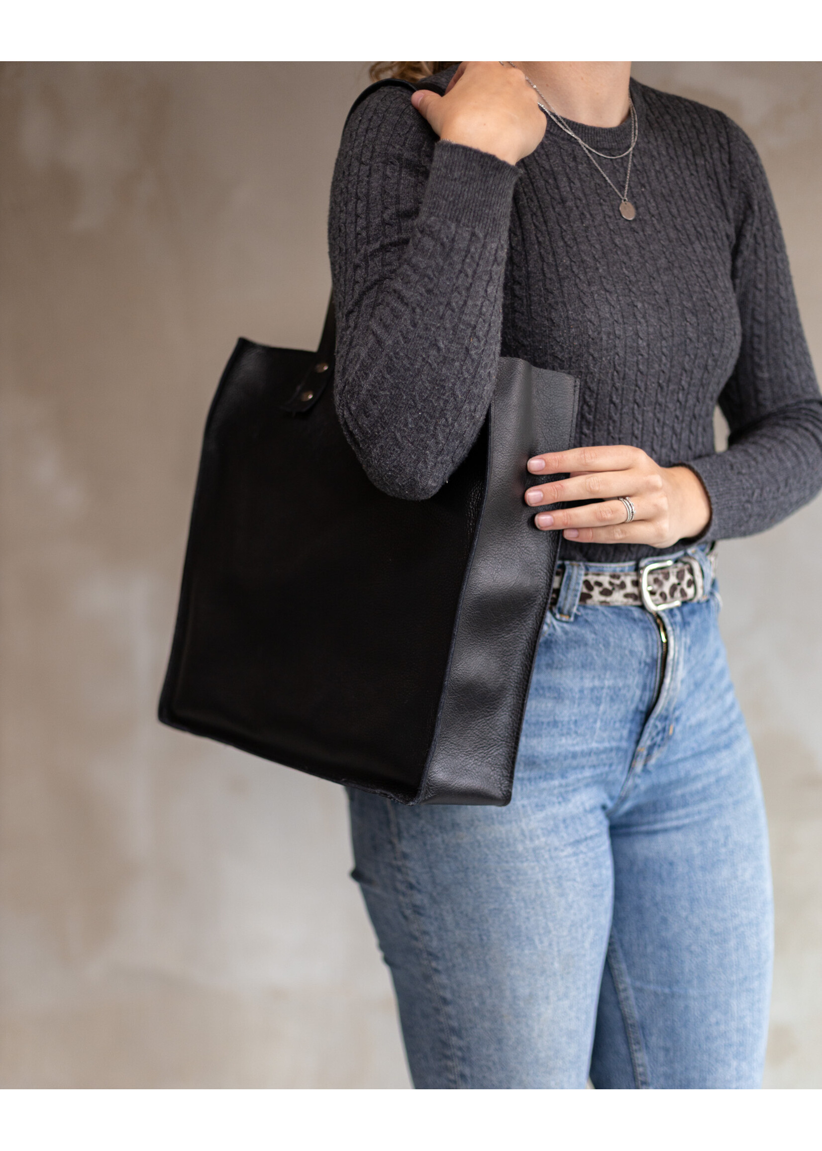 Van Buren sinds 1861 Shopper - Zwart leder
