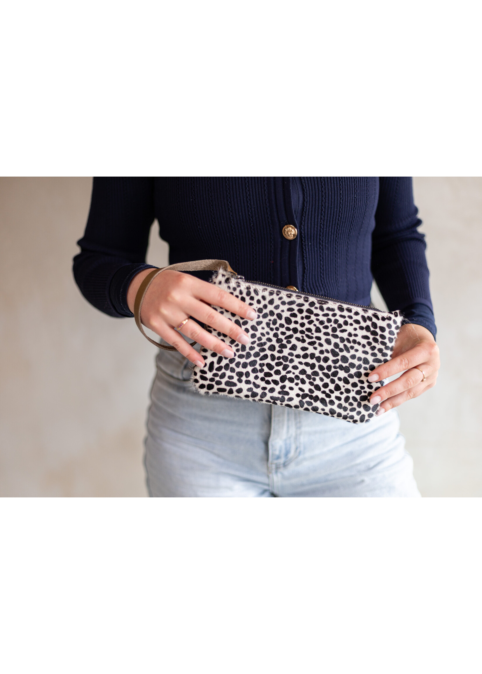 Van Buren sinds 1861 Koeienhuid clutch - Mini dalmatiër