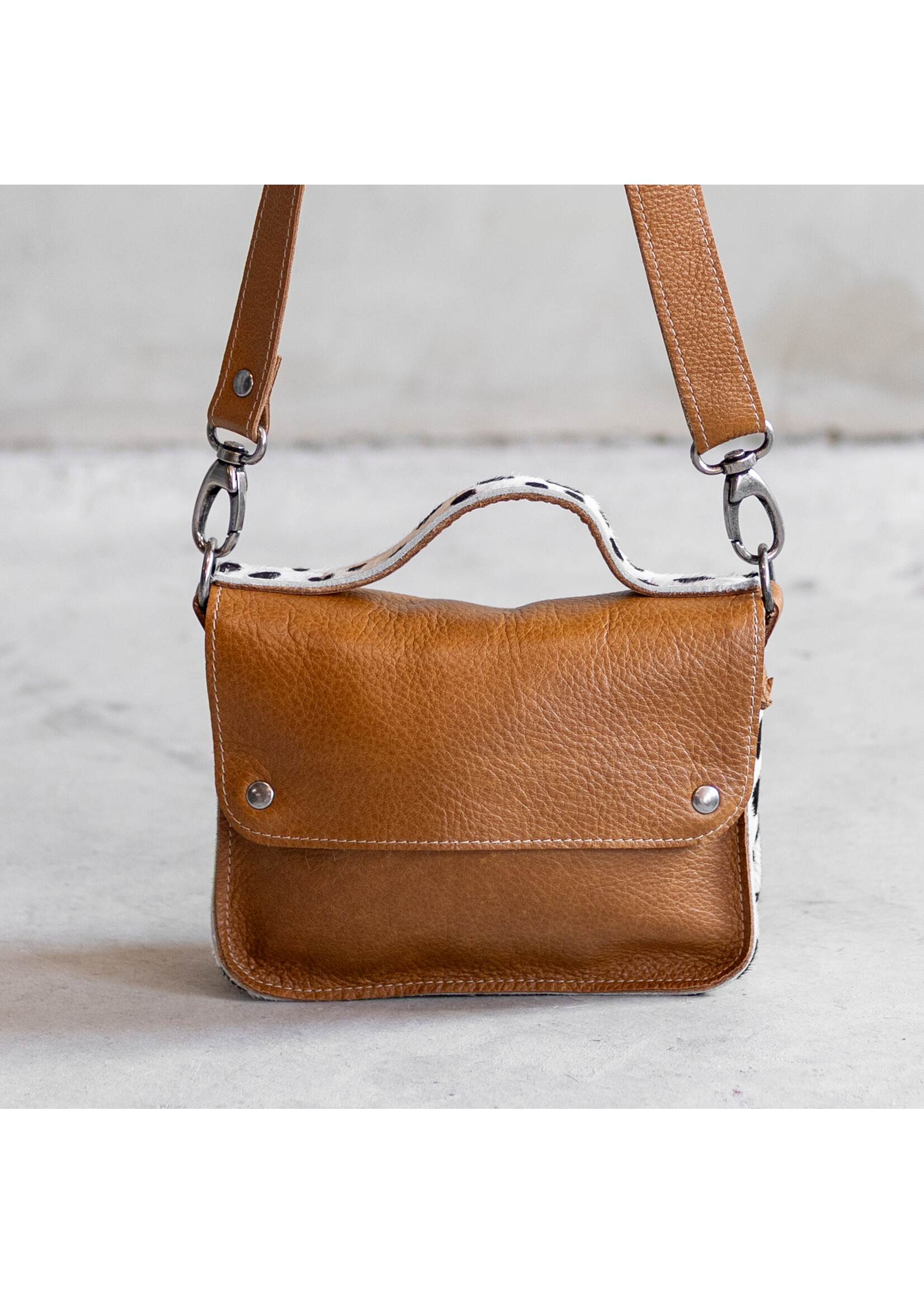 Van Buren sinds 1861 Bag Maren - Cognac/Dalmatian side