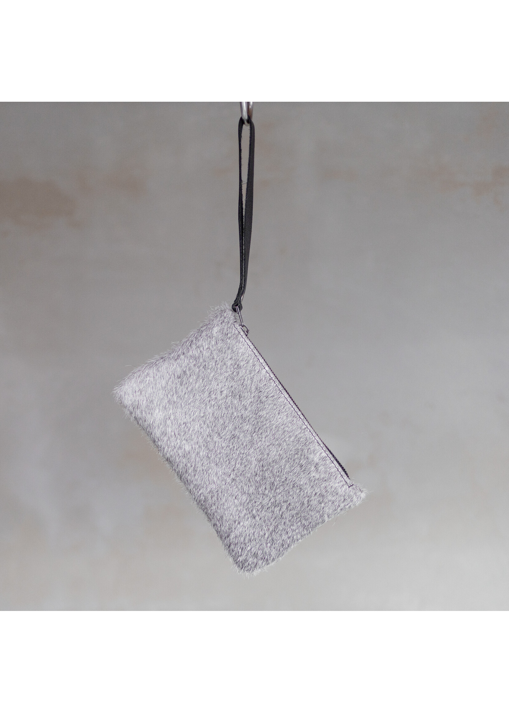 Van Buren sinds 1861 Koeienhuid clutch - Grijs