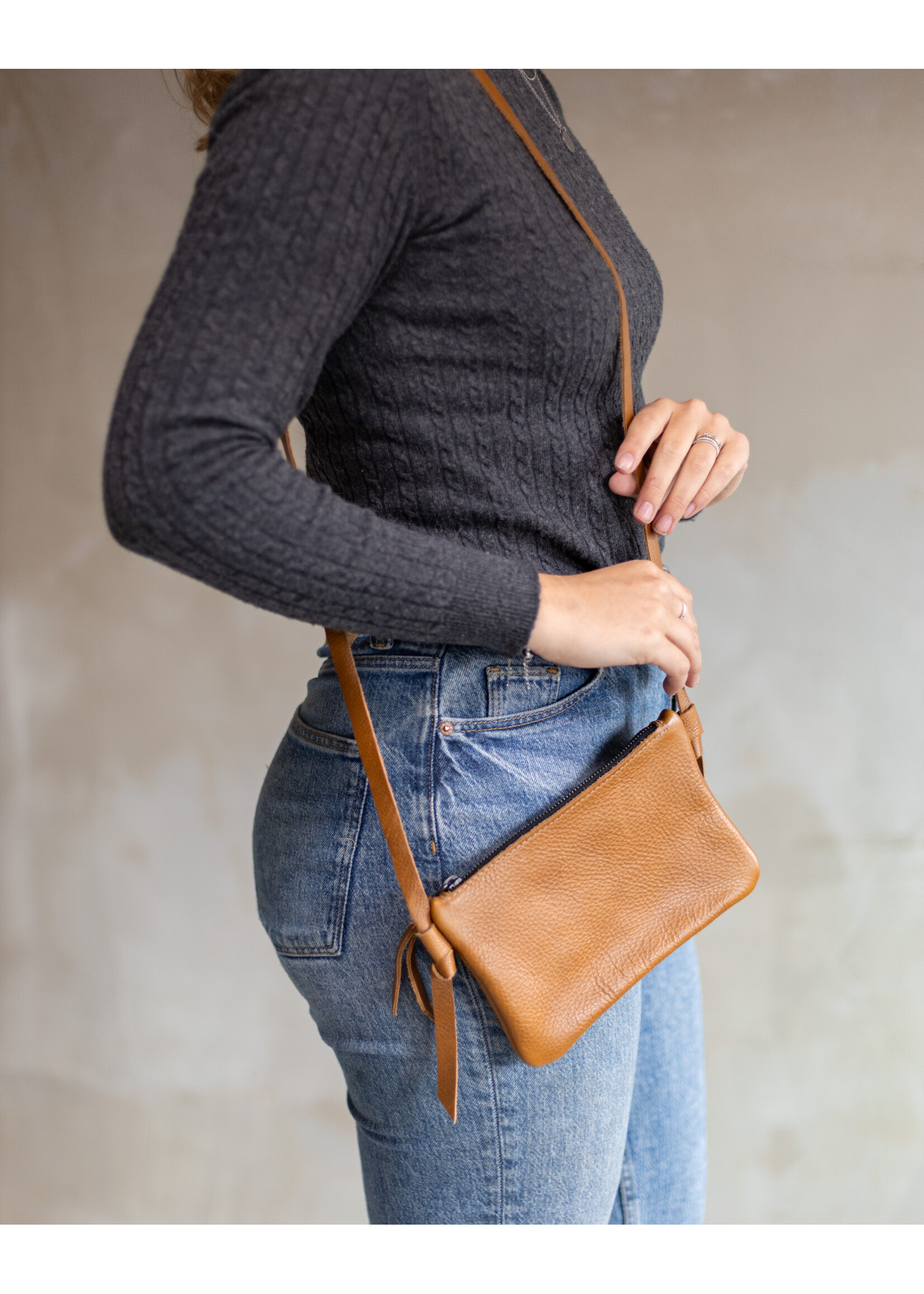 Van Buren sinds 1861 Crossbody clutch leder - Cognac leder