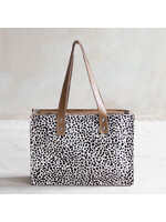 Van Buren sinds 1861 Handtas van Zand Leder en mini-Dalmatiër Print Koeienhuid