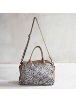 Van Buren sinds 1861 Schoudertas Milou van Zand Leder en Dalmatiër Print Koeienhuid