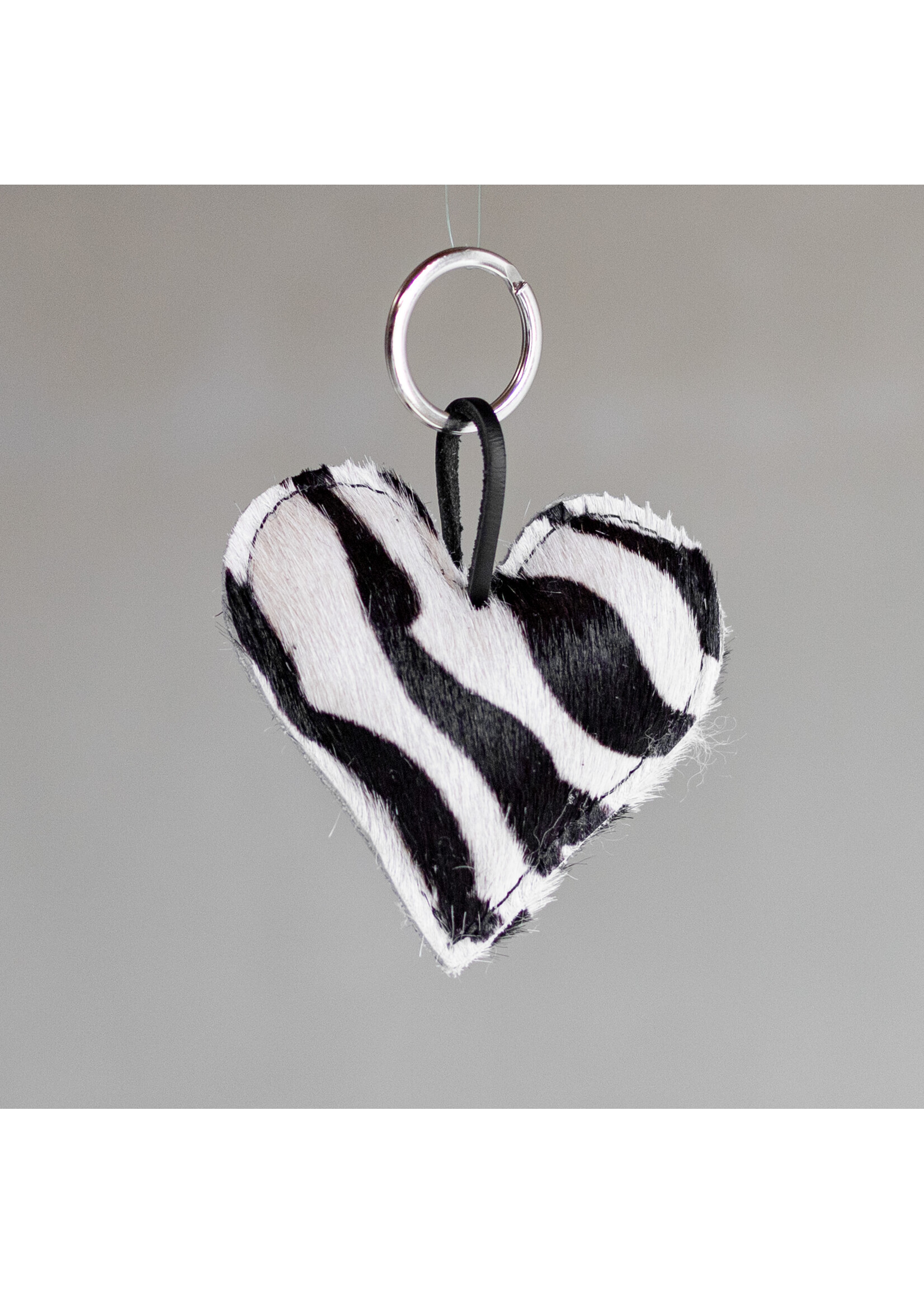 Van Buren sinds 1861 Sleutelhanger hart gevuld - Zebra