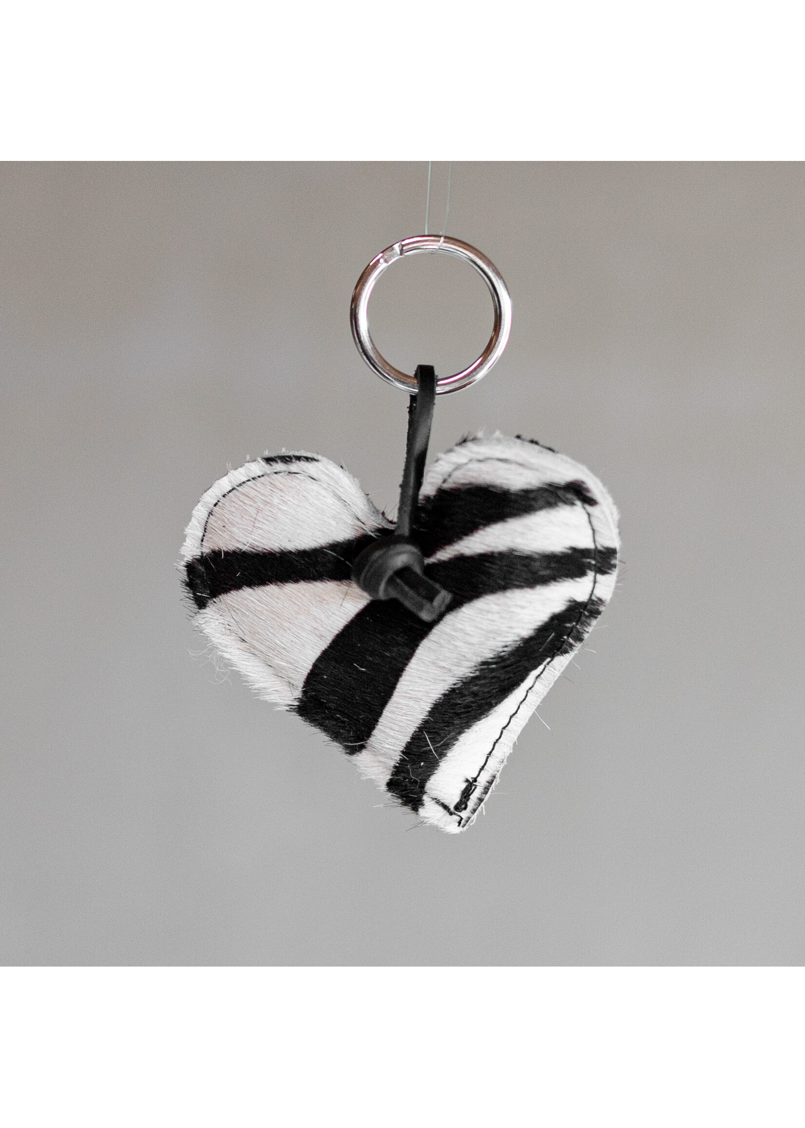 Van Buren sinds 1861 Sleutelhanger hart gevuld - Zebra