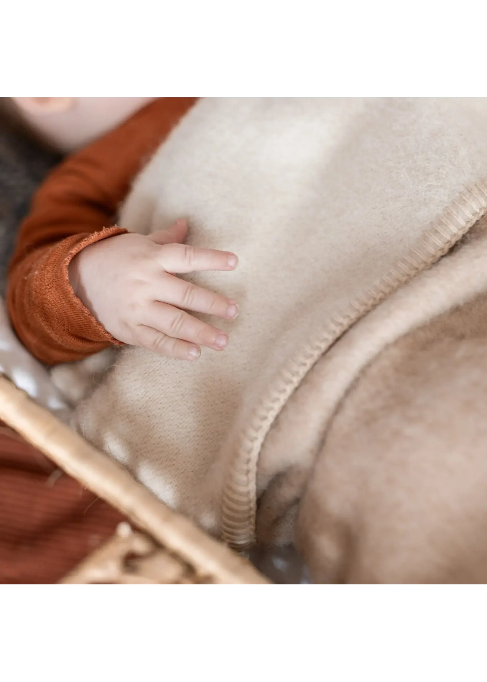 Van Buren sinds 1861 Babydecke aus Alpakawolle - Beige