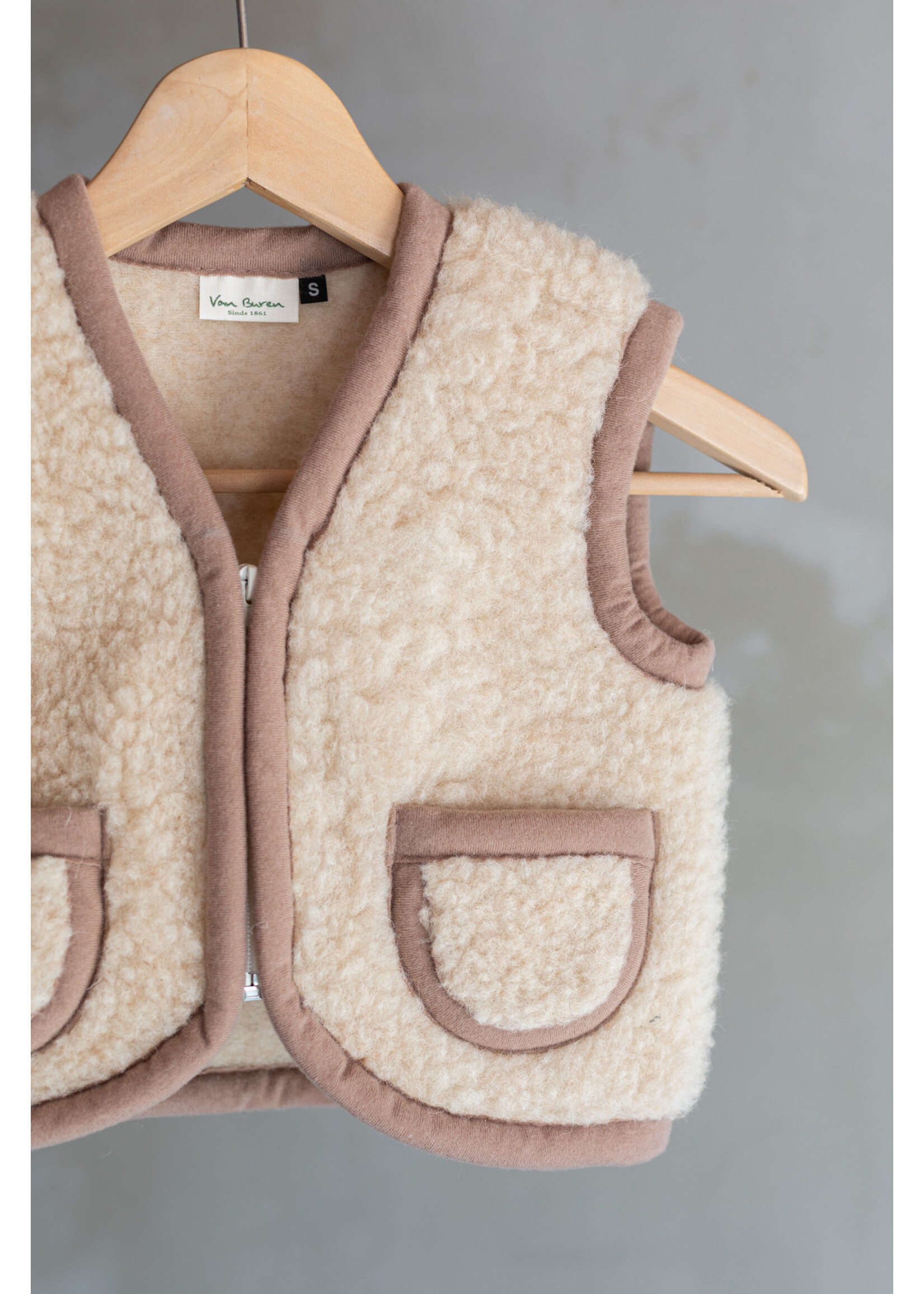 Van Buren sinds 1861 Wollen kinderbodywarmer Nilo Camel - 4 maten