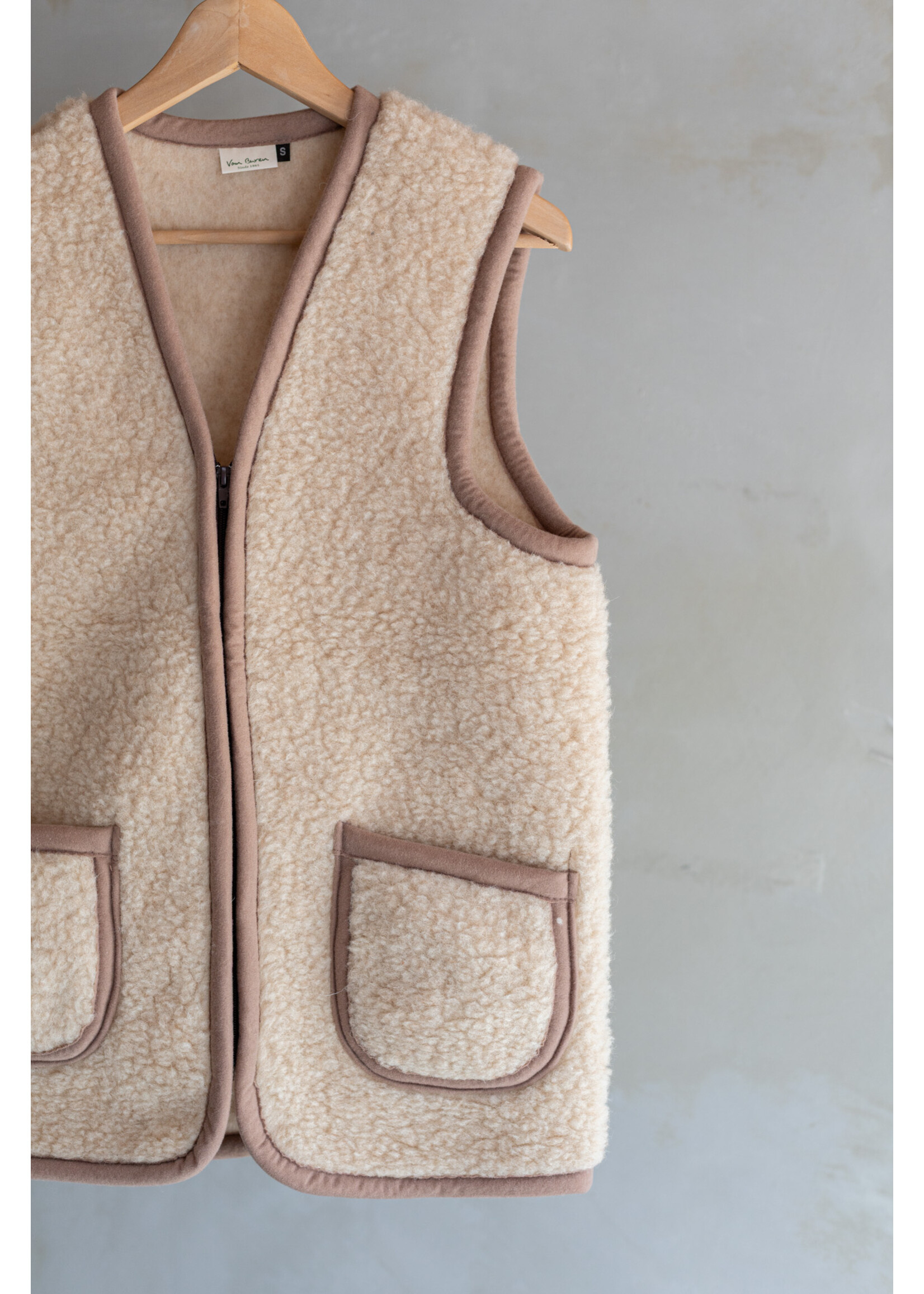 Van Buren sinds 1861 Wollen bodywarmer Taru - Camel