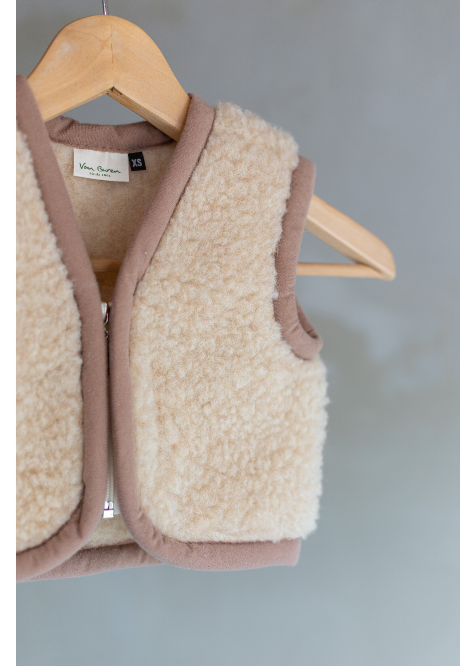Van Buren sinds 1861 Wollen kinderbodywarmer Nilo Camel - XS / 74-92