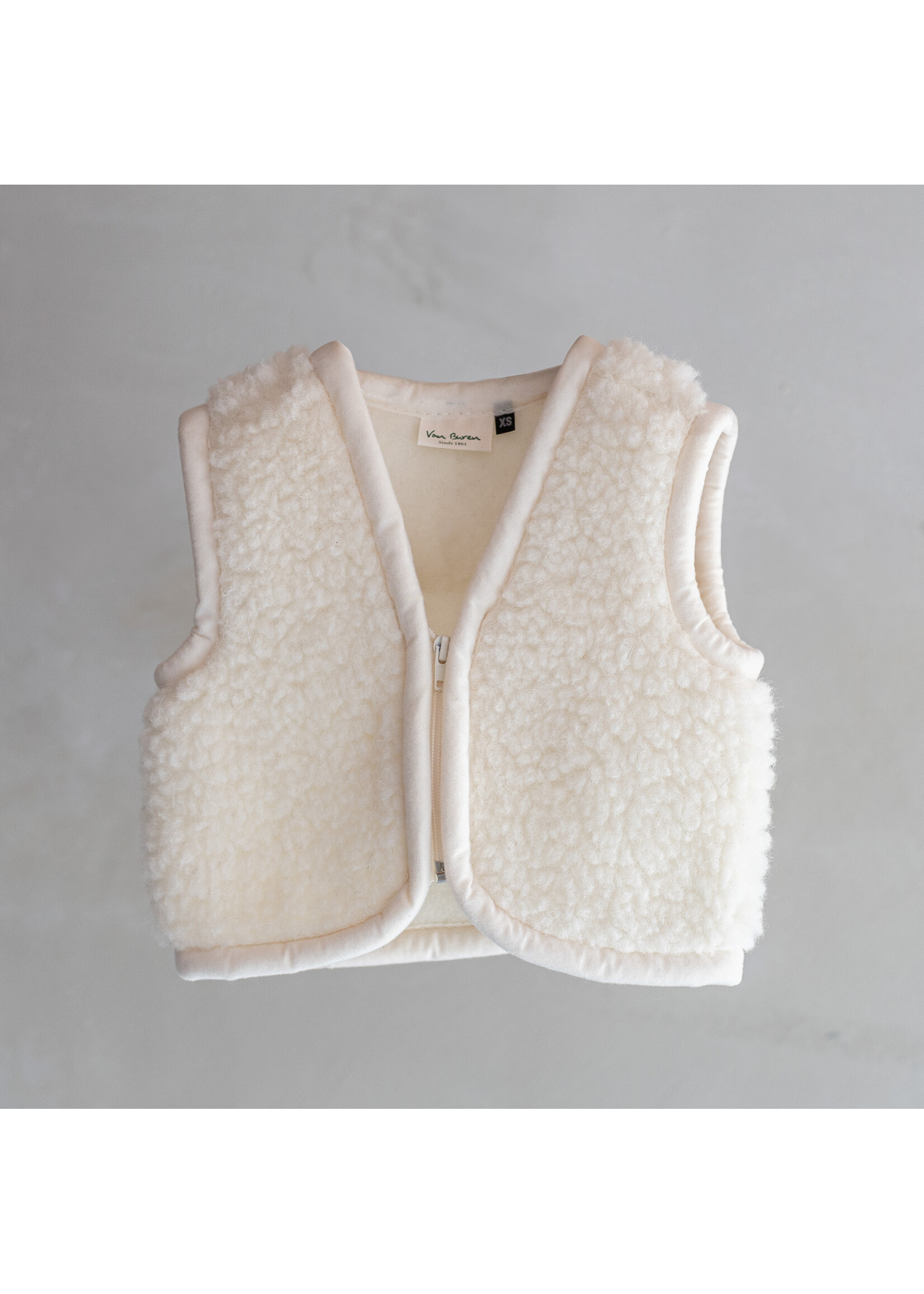 Van Buren sinds 1861 Woll-Babybodywarmer Nilo – Off-White – XS / 74–92