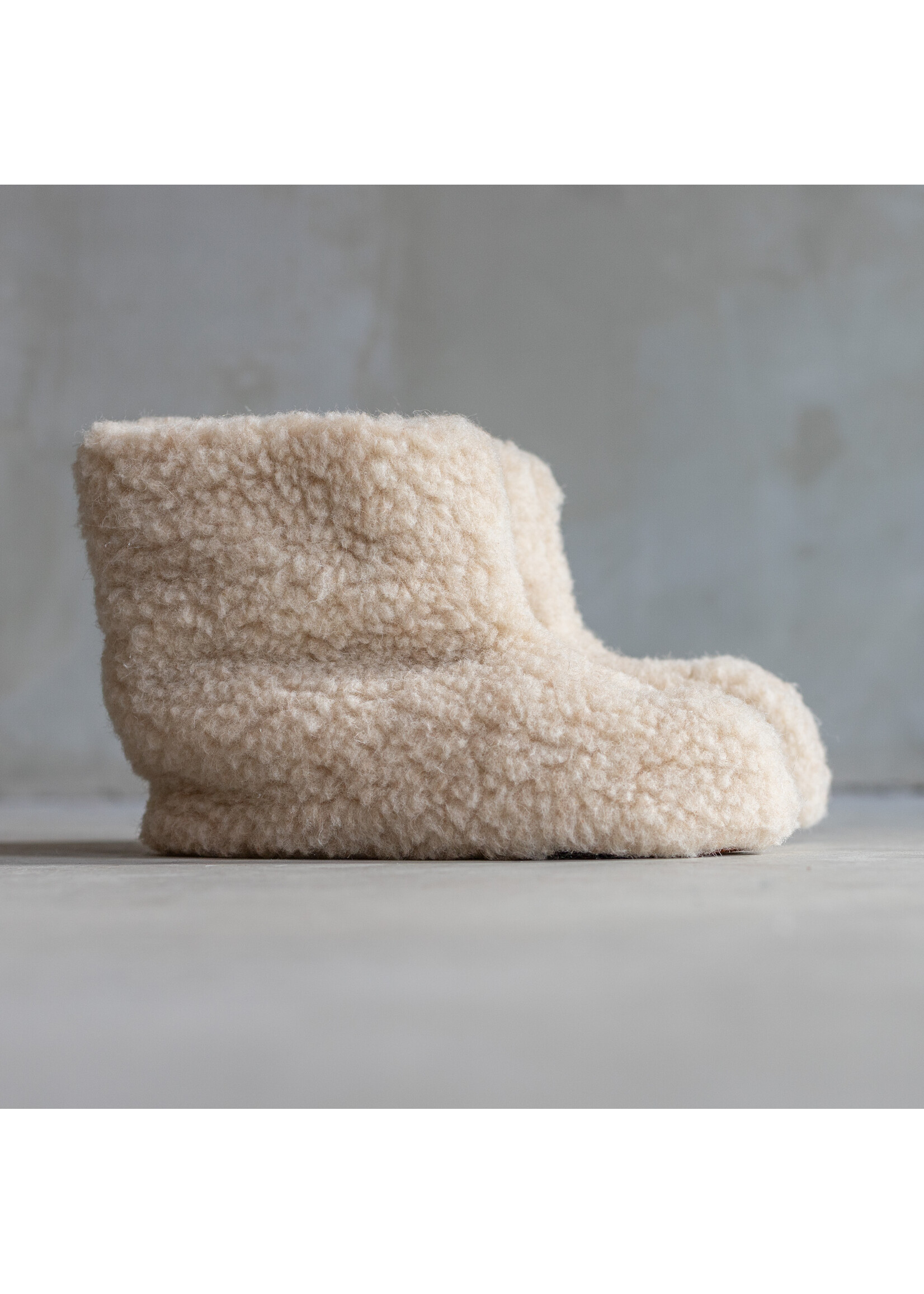 Van Buren sinds 1861 Chaussons en laine Sami - Beige