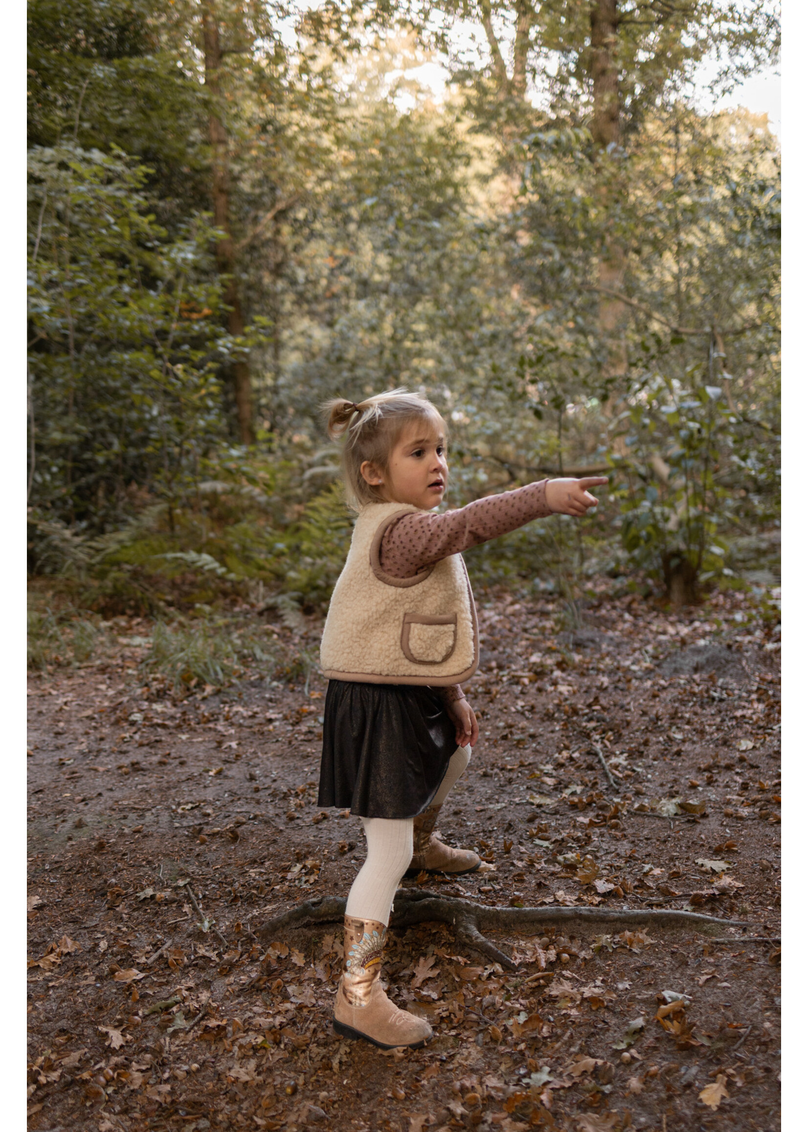 Van Buren sinds 1861 Wollen kinderbodywarmer Nilo Camel - 4 maten