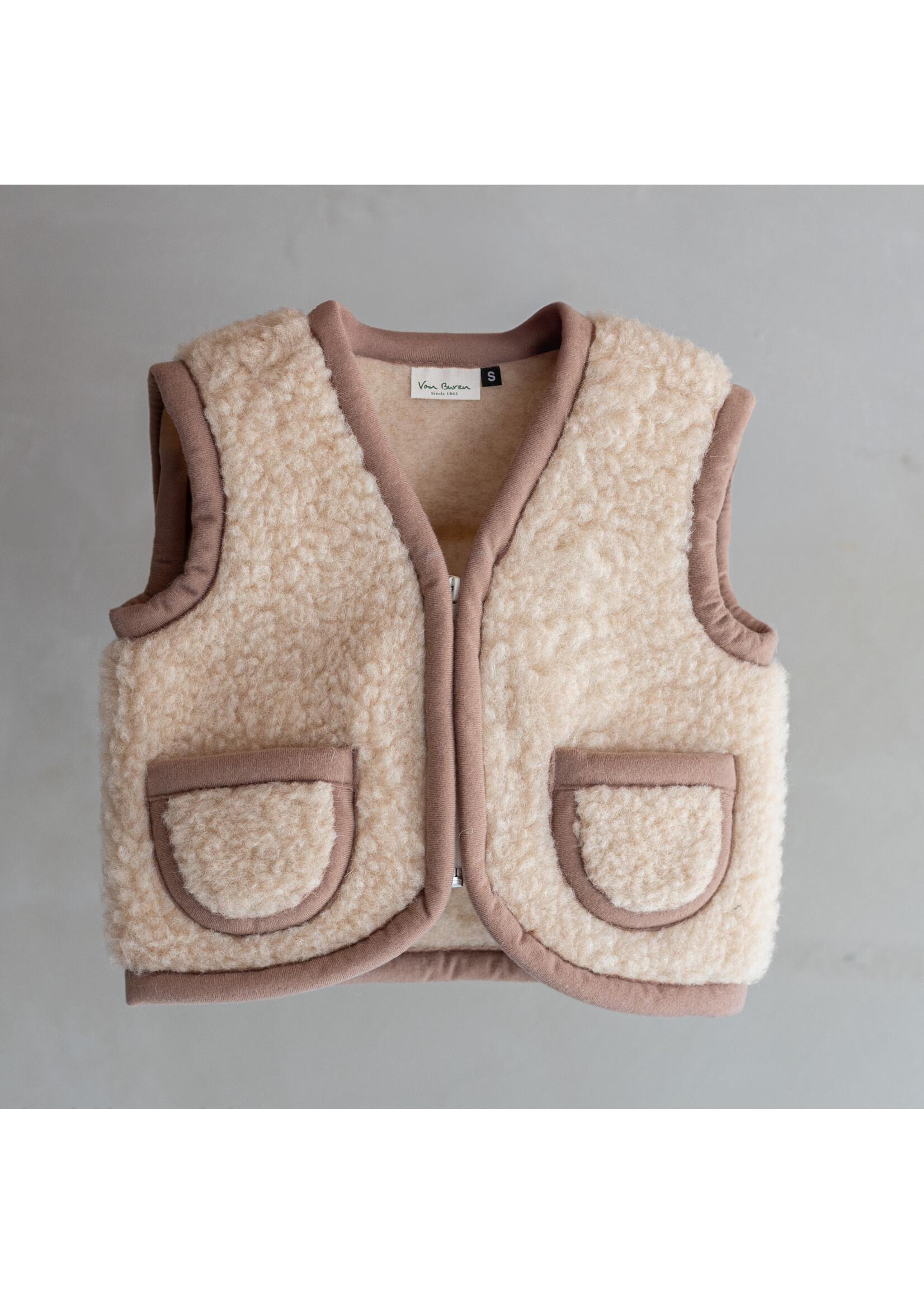 Van Buren sinds 1861 Wollen kinderbodywarmer Nilo Camel - 4 maten