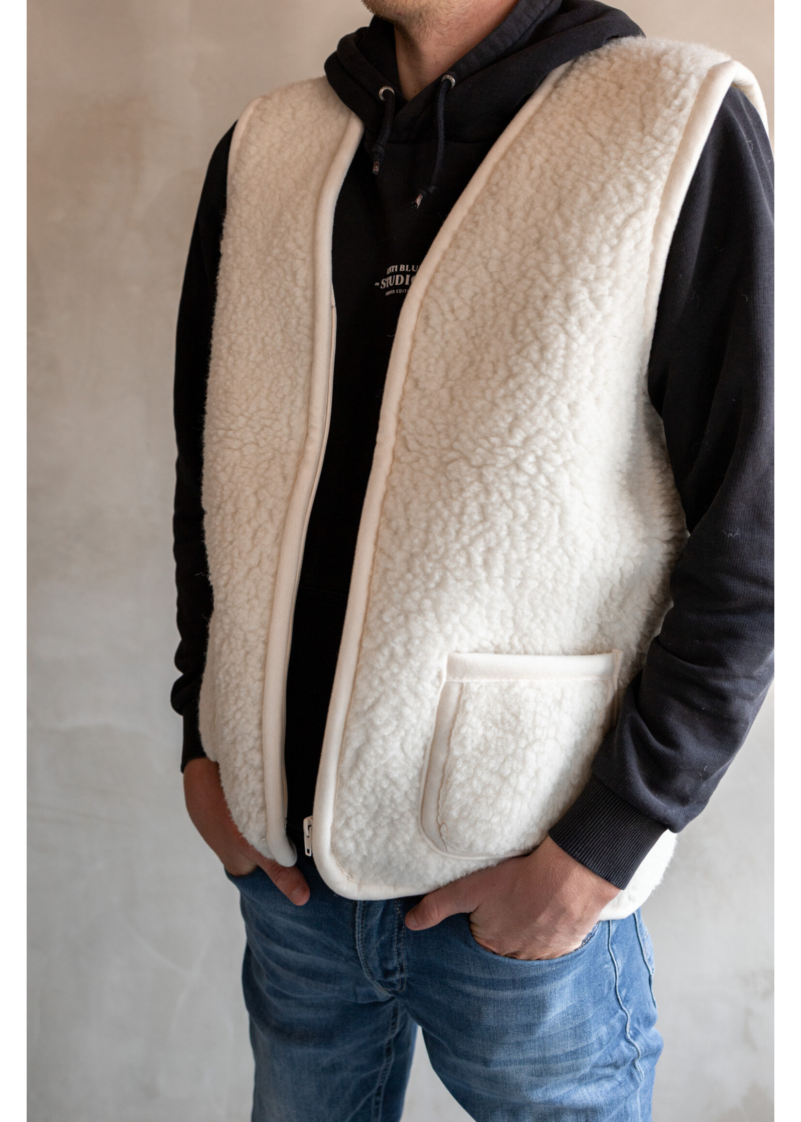 Van Buren sinds 1861 Wollen bodywarmer Taru - Off-White - XL