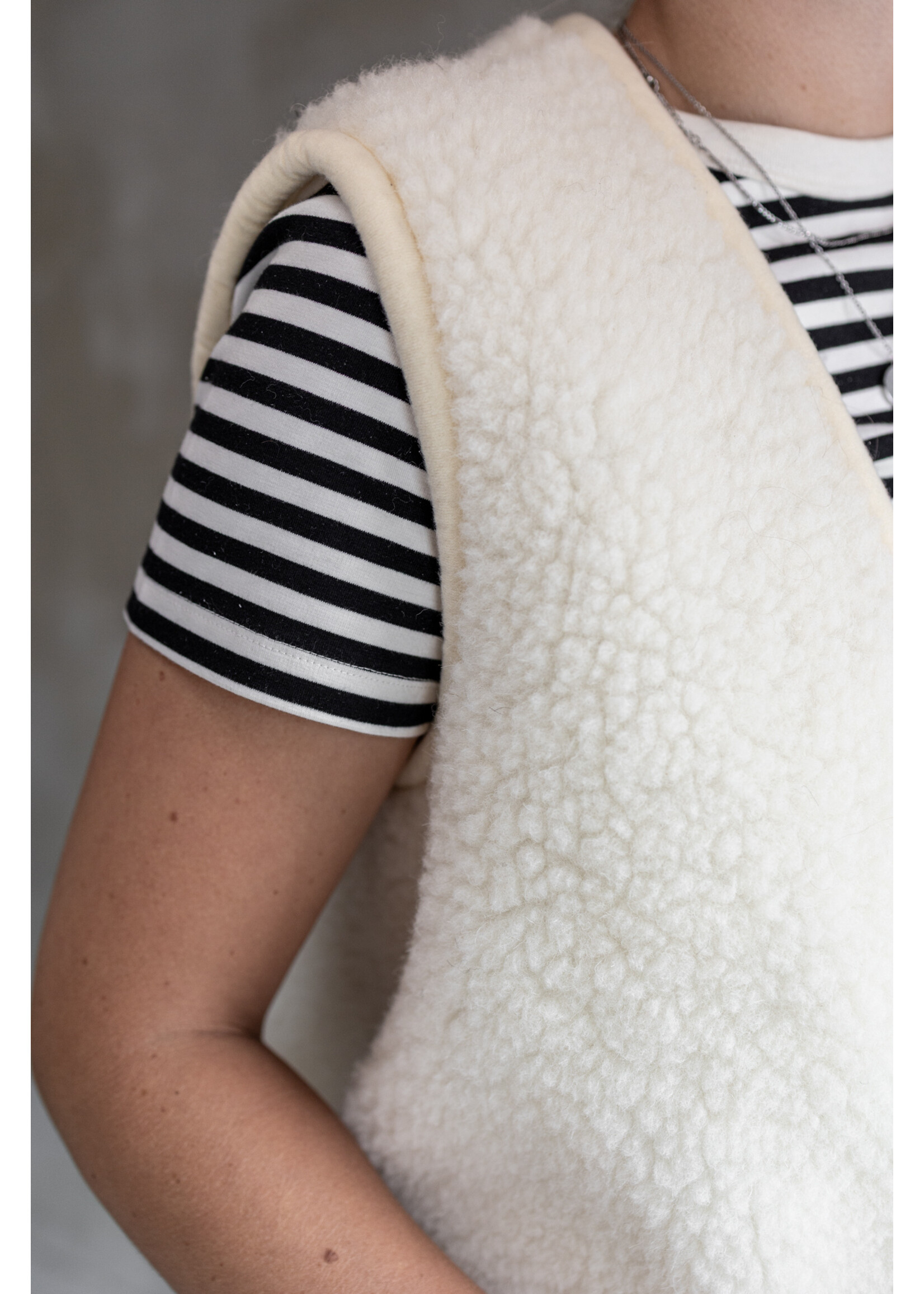 Van Buren sinds 1861 Wollen bodywarmer Taru - Off-White - XL