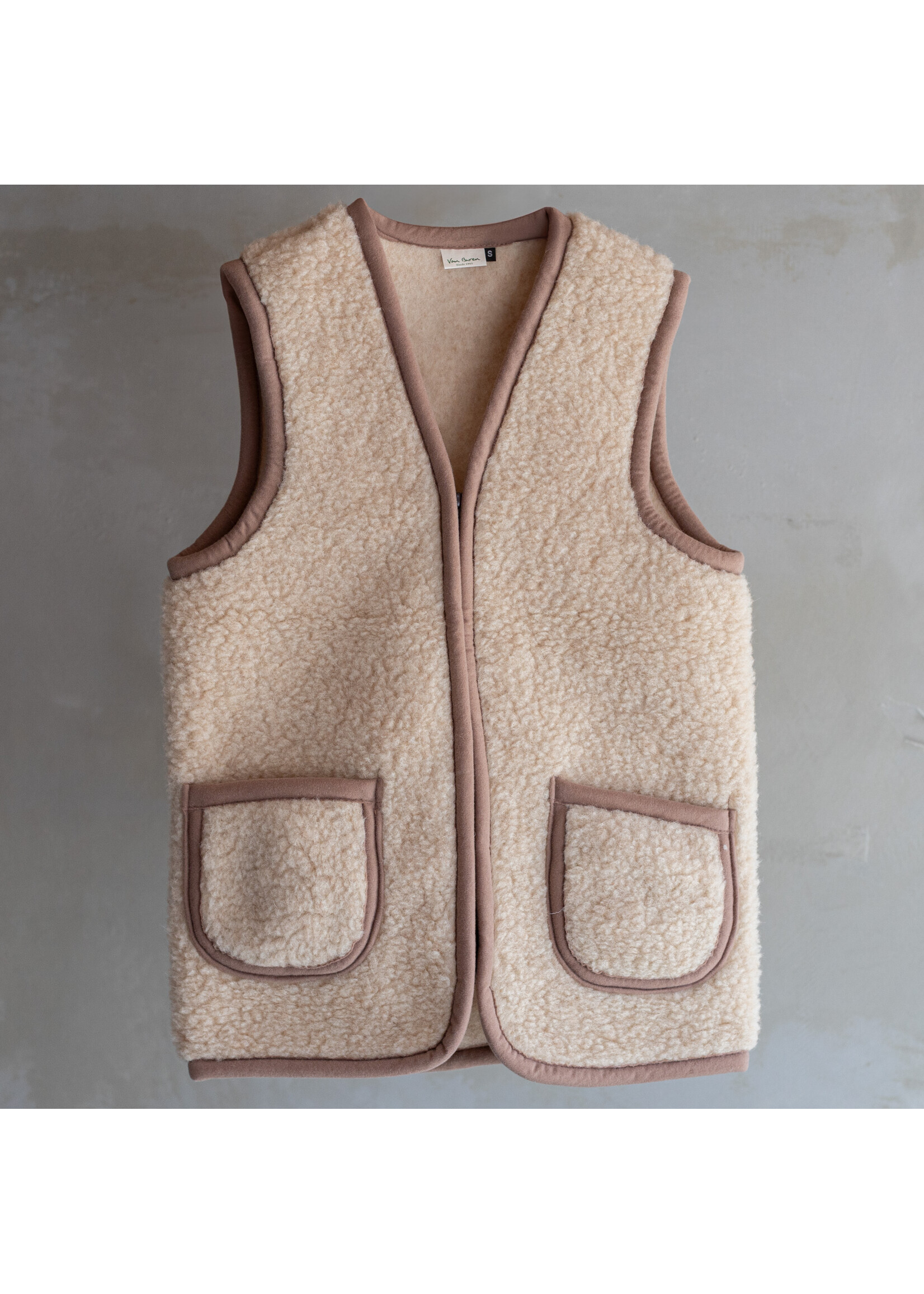 Van Buren sinds 1861 Wollen bodywarmer Taru - Camel