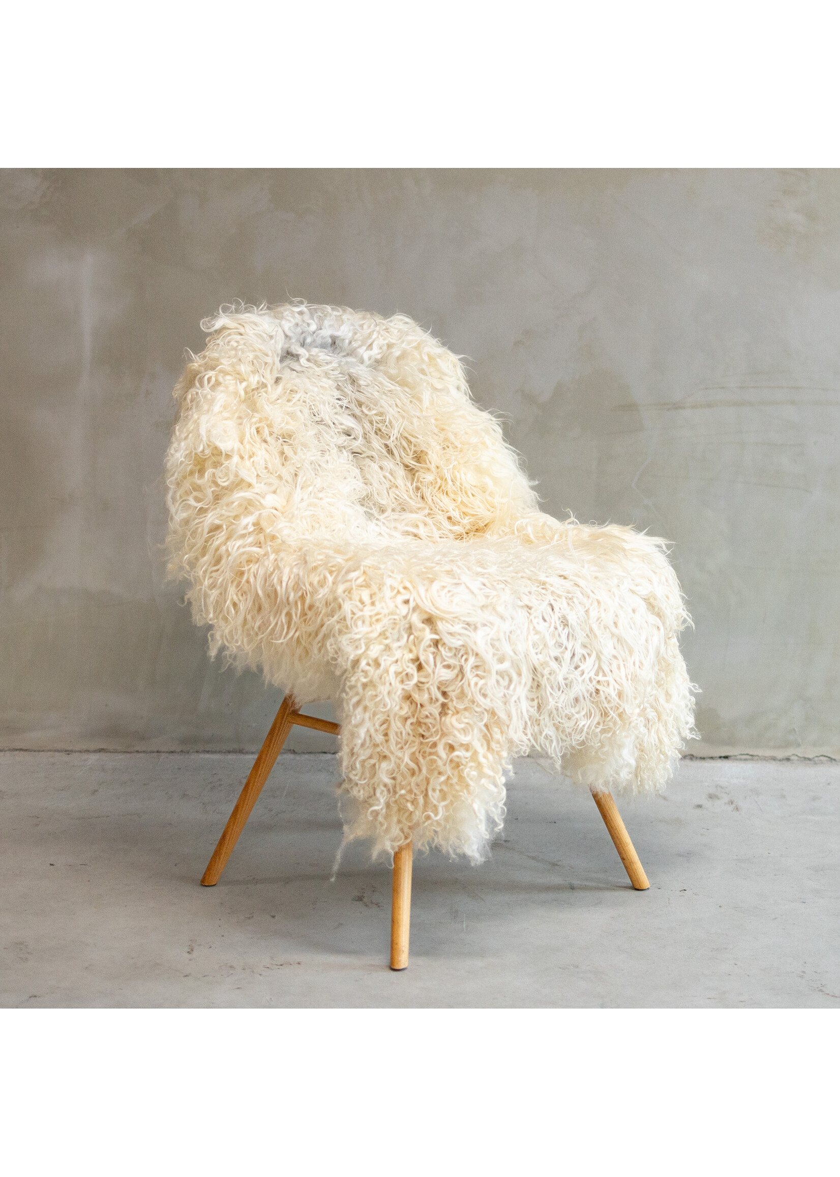 Van Buren sinds 1861 Uniquely Photographed Gotland White/Grey Sheepskin approx. 128x77cm - SVV-617