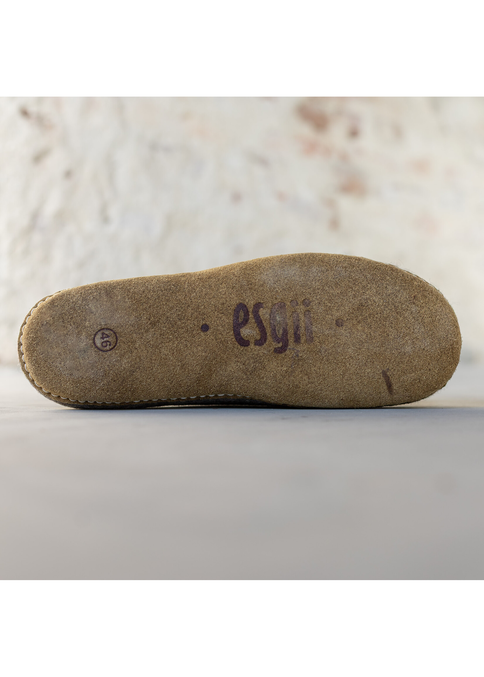 esgii Felt Men's Slippers Una - Sesame - Size 43 - Soft sole