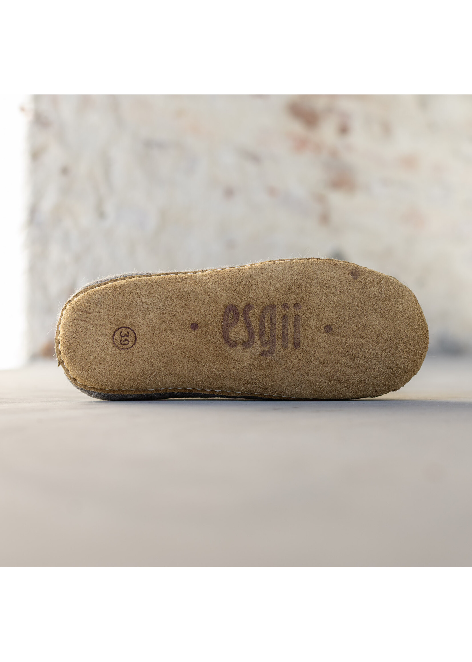 esgii Felt Women's Slippers Una - Sesame - Size 37 - Soft sole