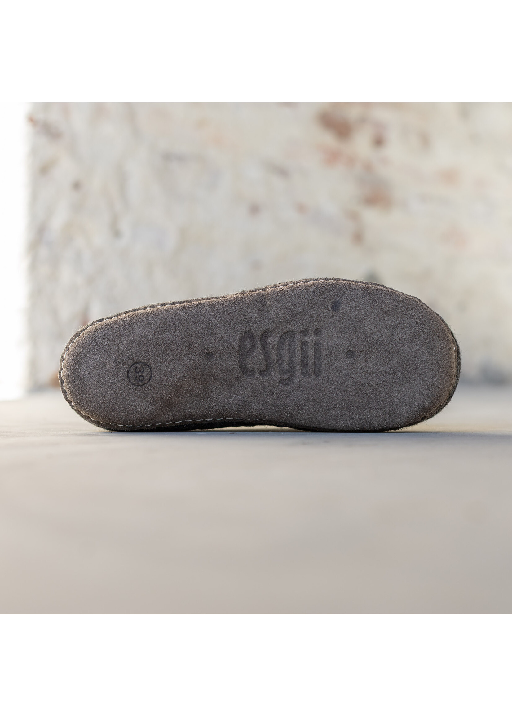 esgii Felt Women's Slippers Una - Dark Gray - Size 39 - Soft sole