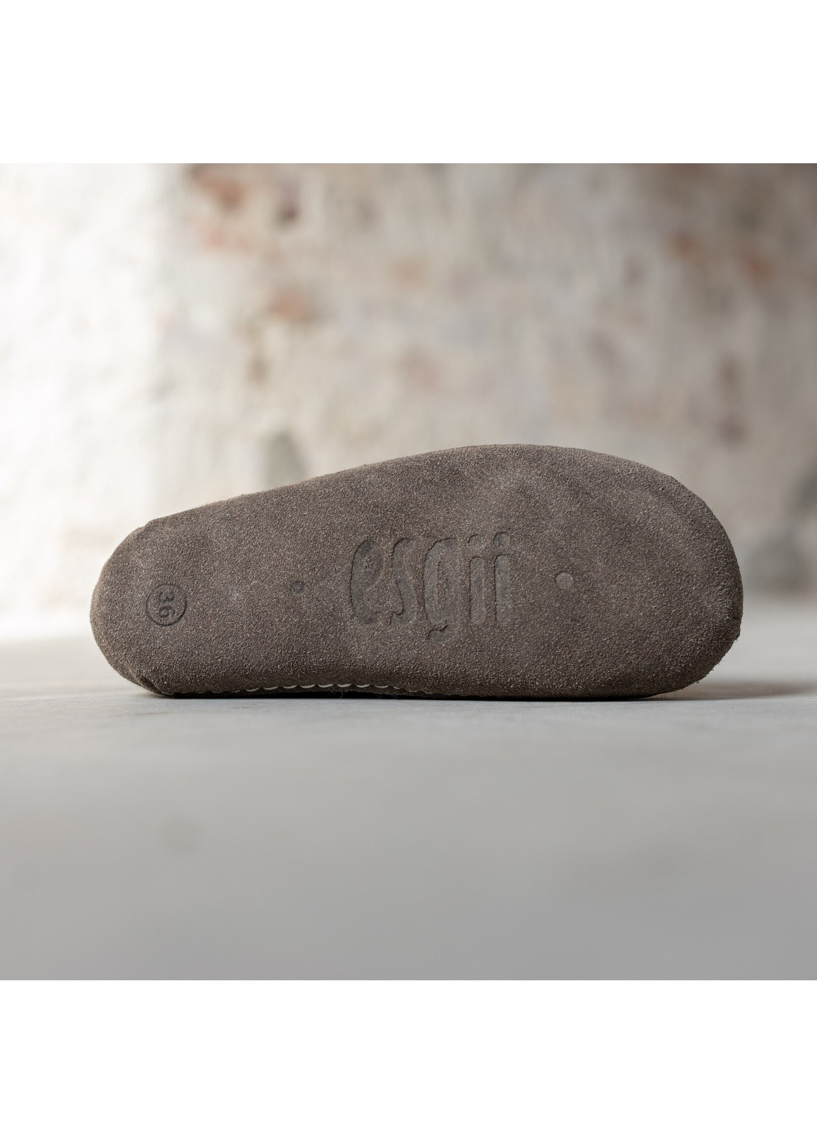 esgii Felt Women's House Shoes Ravi - Dark Gray - Size 39 - Soft sole