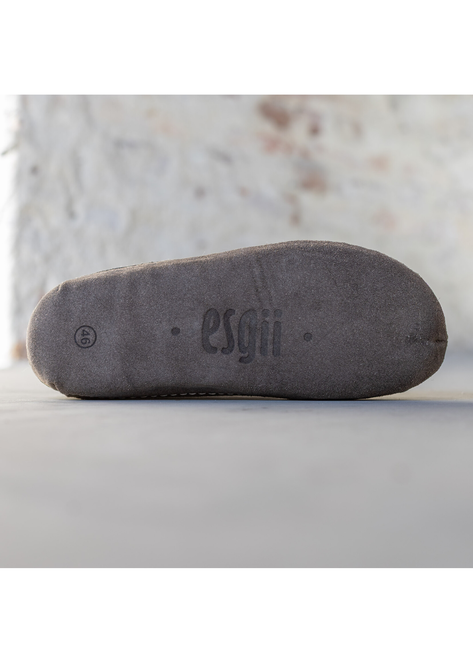 esgii Felt Men's House Shoes Ravi - Dark Gray - Size 44 - Soft sole