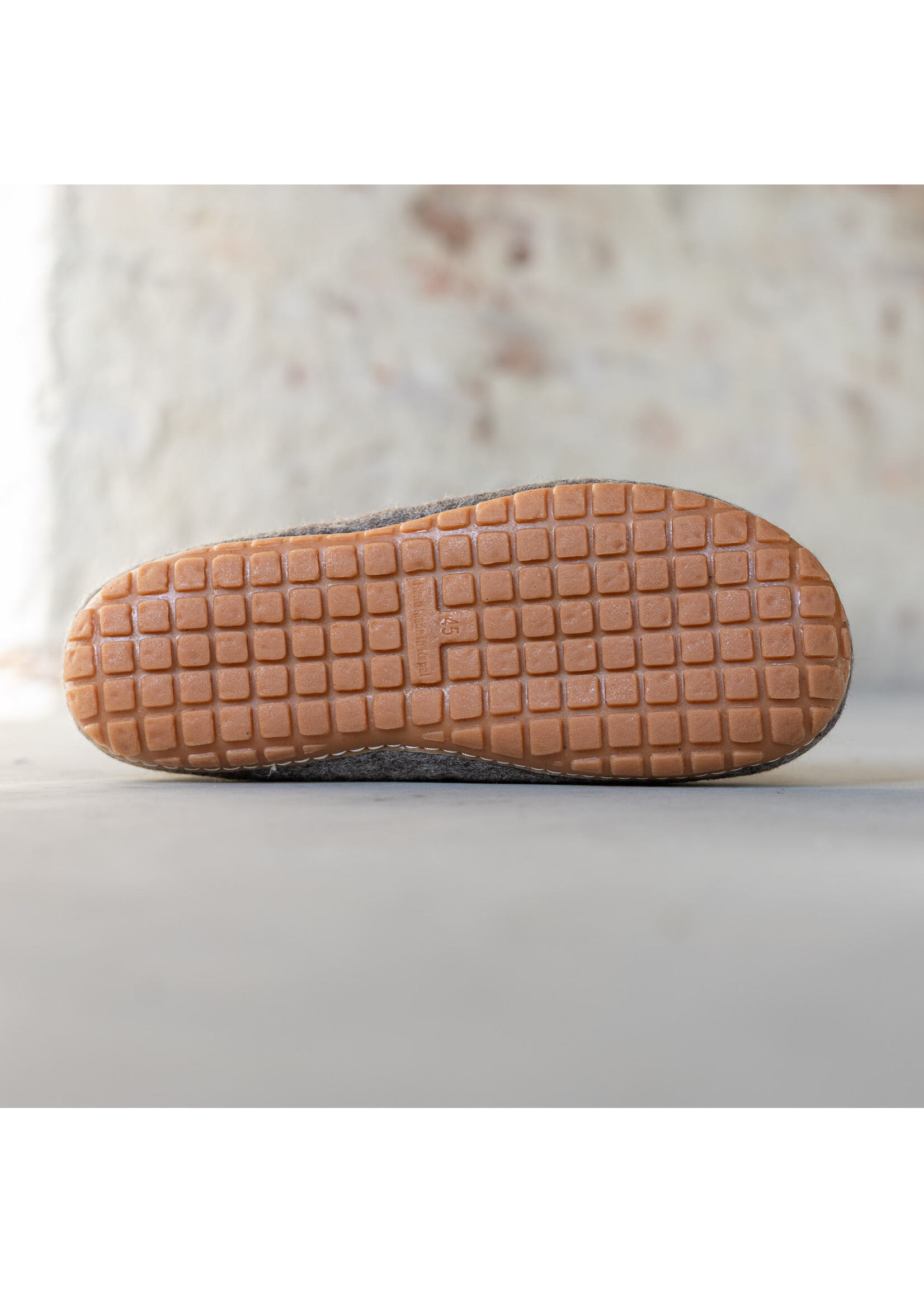 esgii Vilten Heren Pantoffel Ravi - Sesam - Maat 42 t/m 46 - Harde Zool