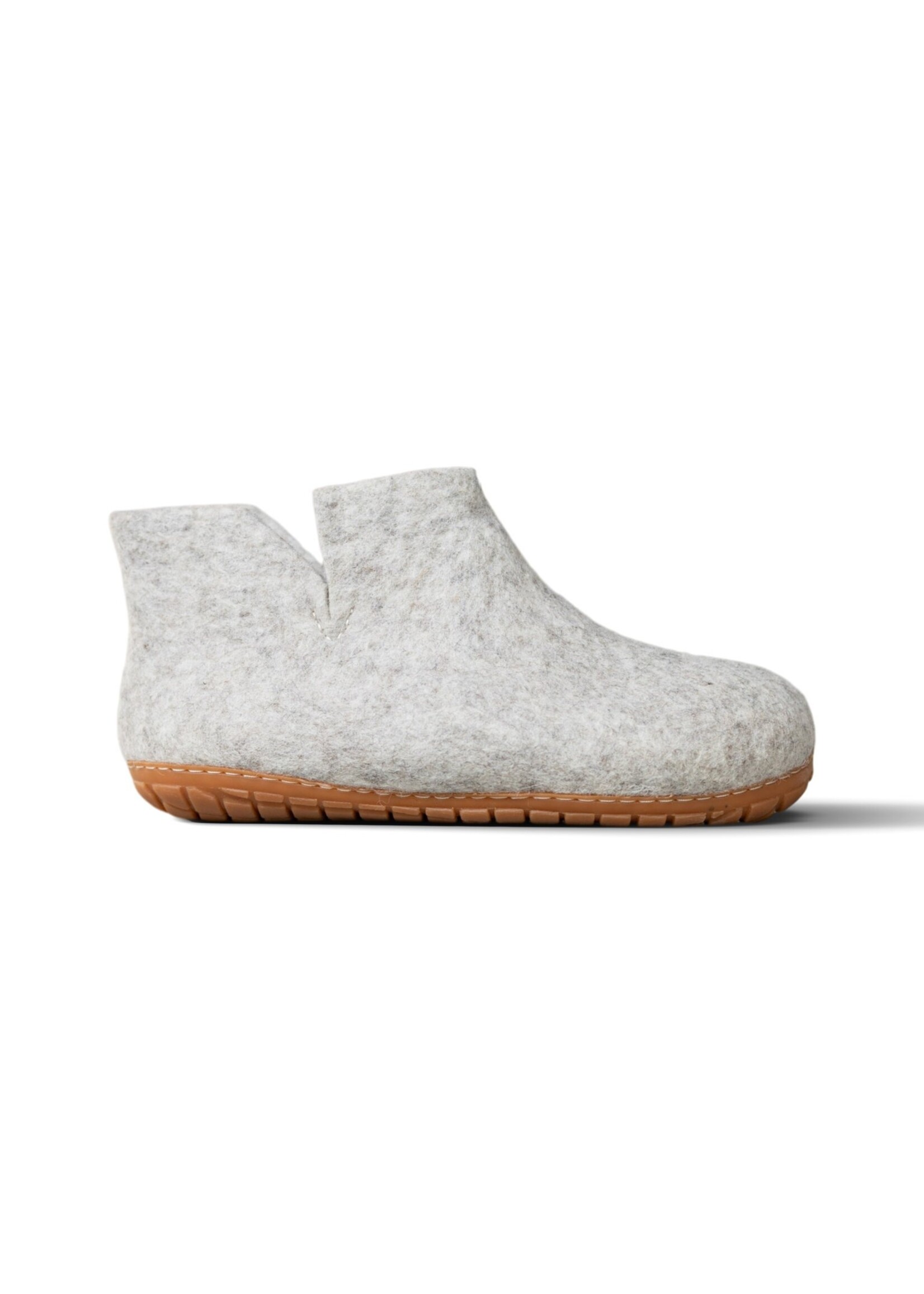 esgii Vilten Hoge Dames Pantoffel Jado - Lichtgrijs - Maat 36 t/m 41 - Harde Zool