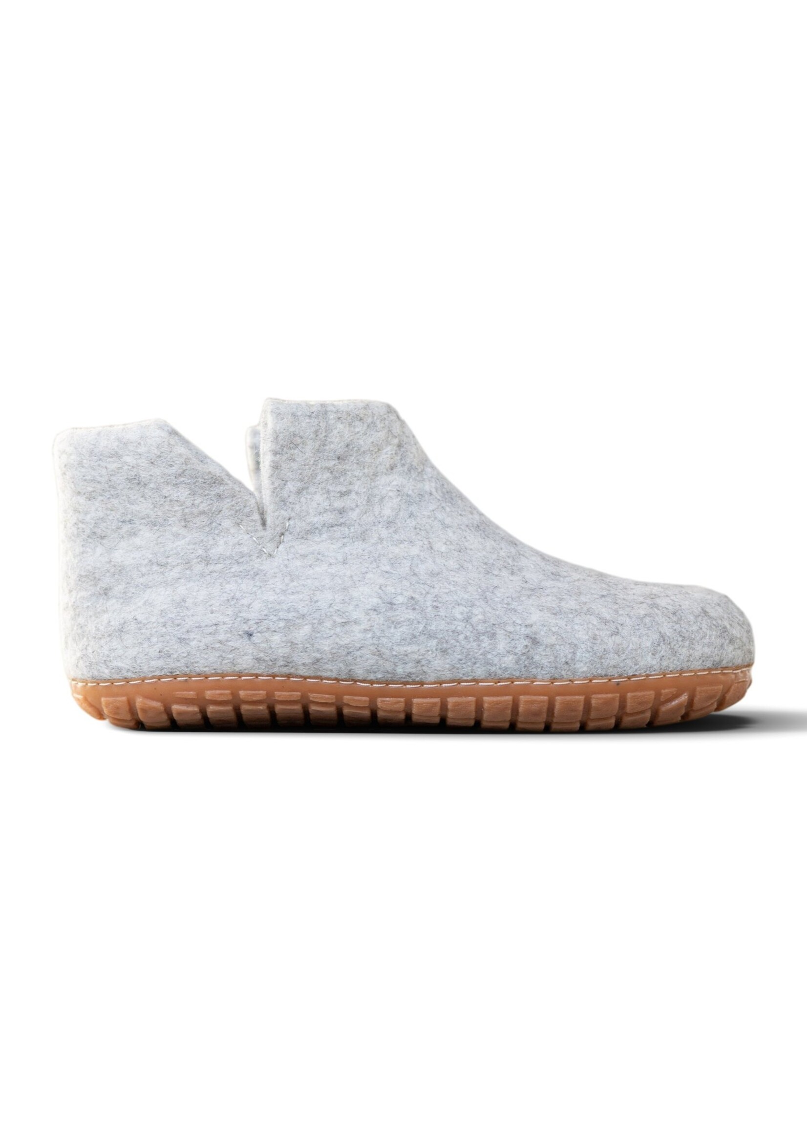 esgii Vilten Hoge Heren Pantoffel Jado - Lichtgrijs - Maat 42 t/m 46 - Harde Zool