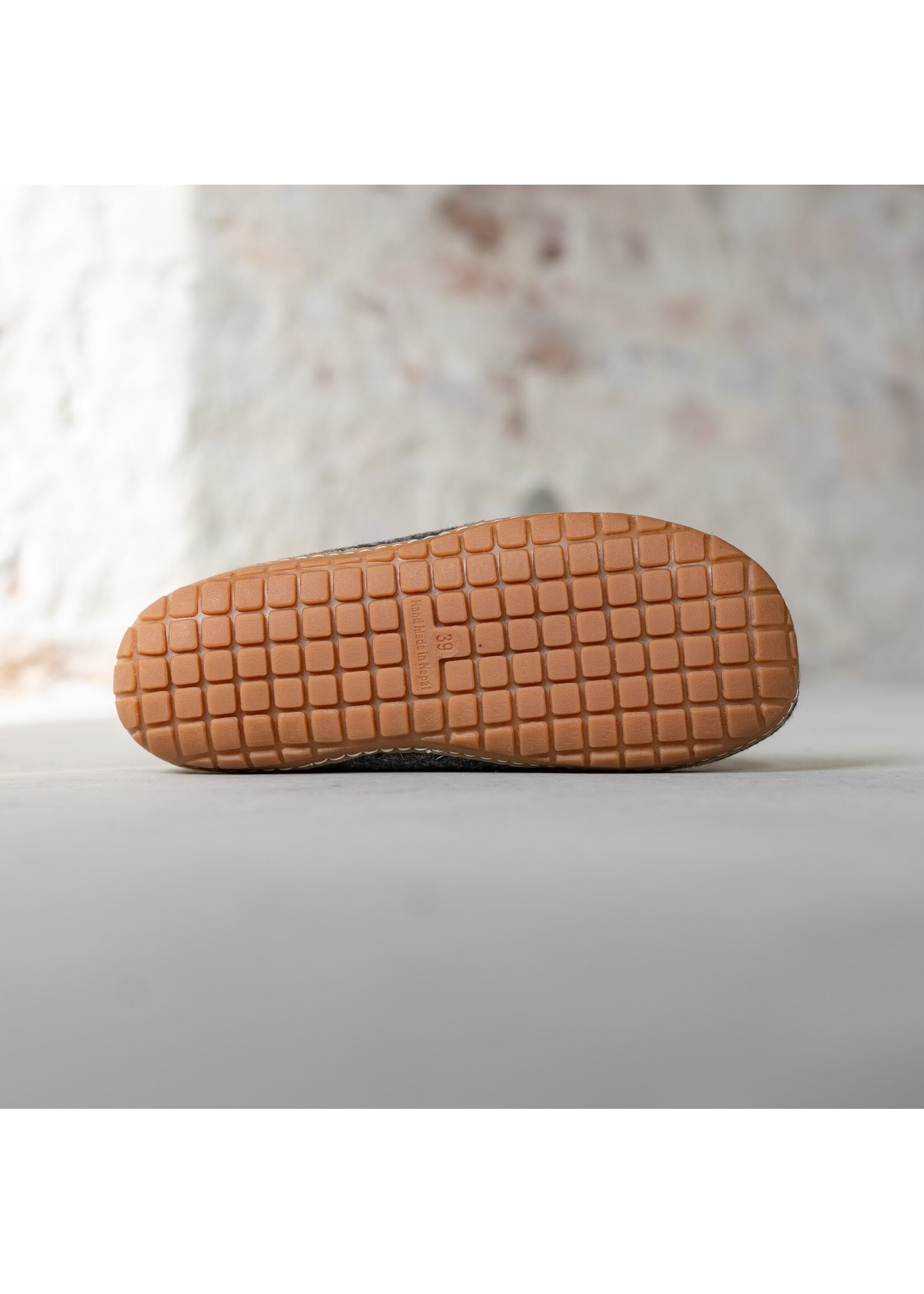 esgii Vilten Hoge Dames Pantoffel Jado - Donkergrijs - Maat 36 t/m 41 - Harde Zool