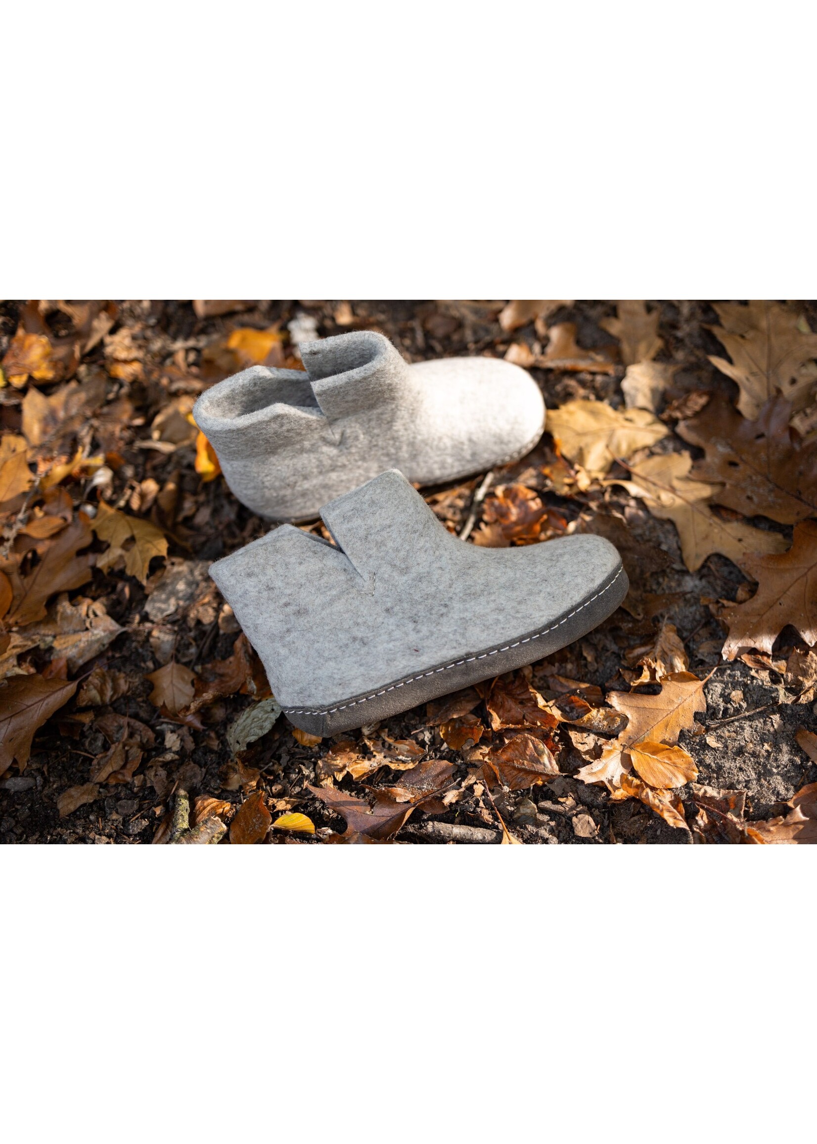 esgii Felt High Women's House Shoes Jado - Light Gray - Size 40 - Soft sole