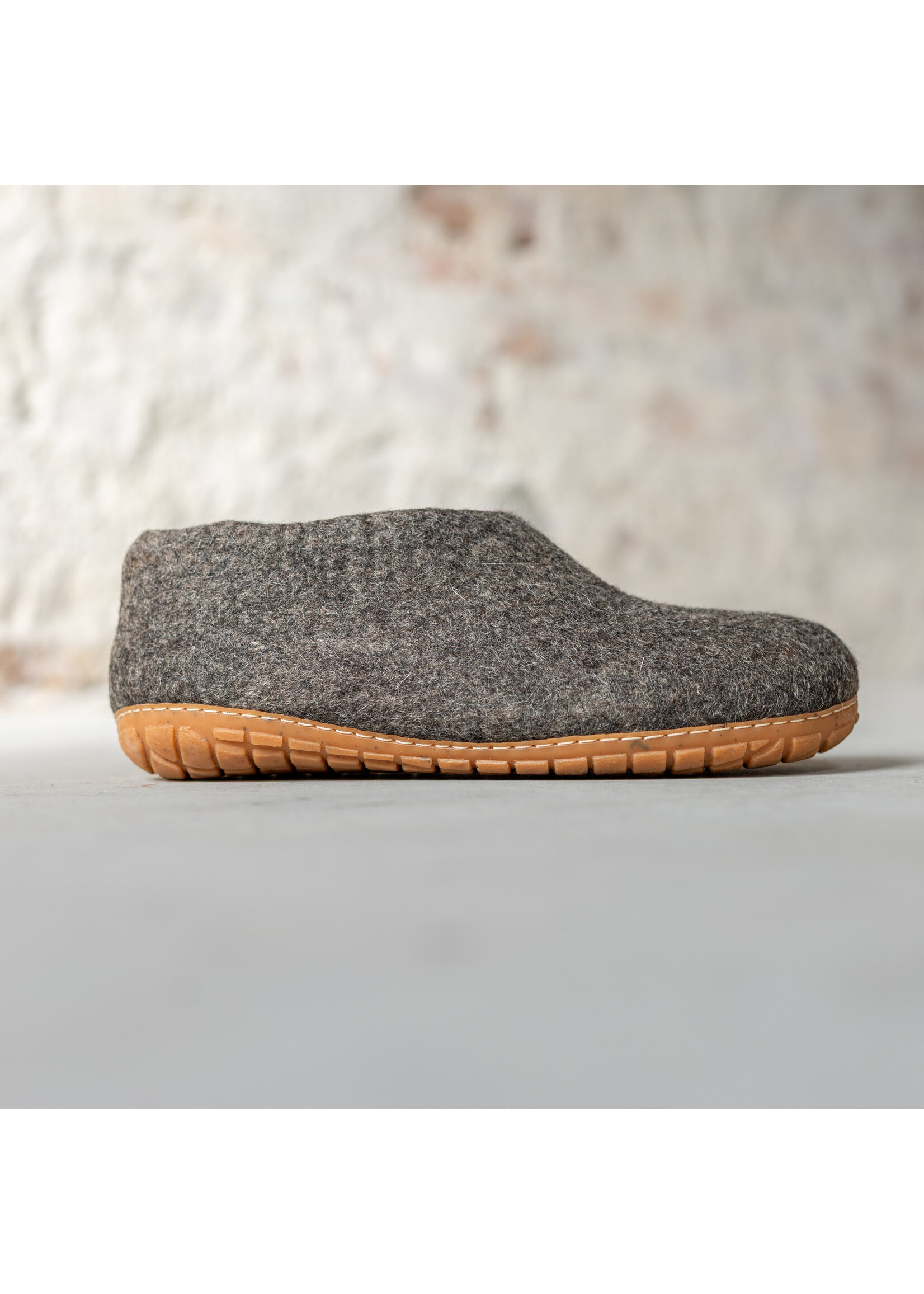 esgii Vilten Heren Pantoffel Ravi - Sesam - Maat 42 t/m 46 - Harde Zool