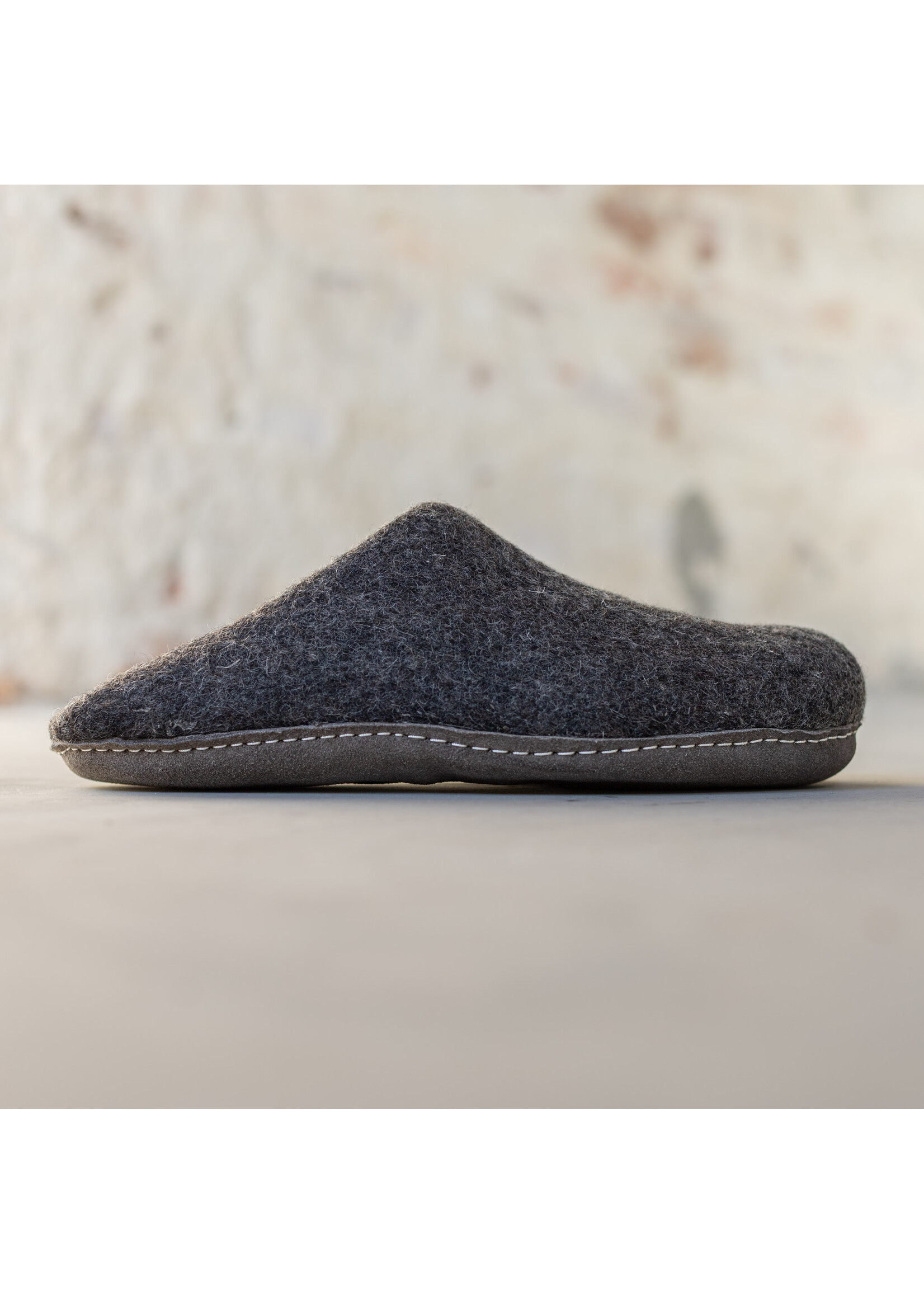 esgii Felt Men's Slippers Una - Dark Gray - Size 43 - Soft sole