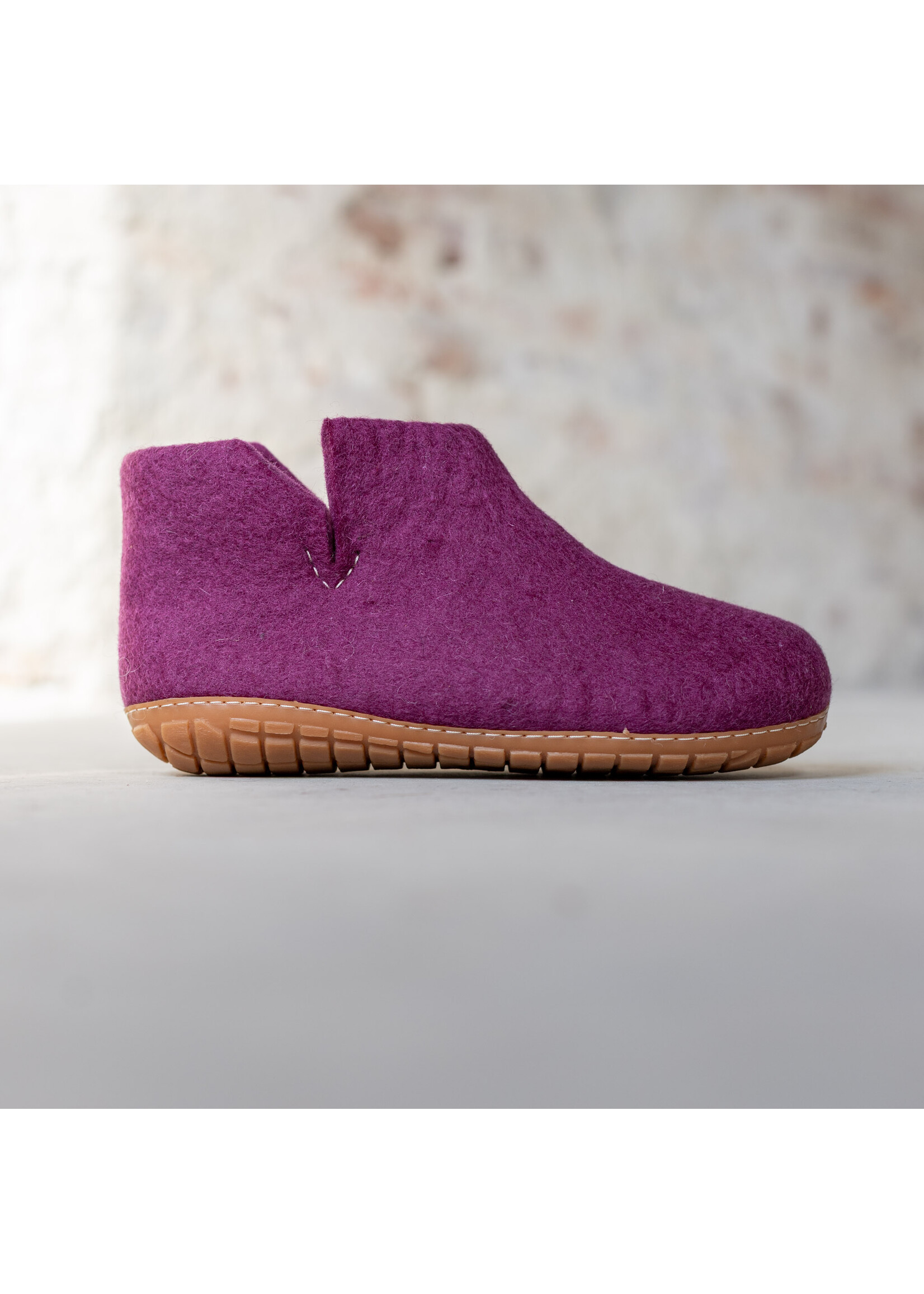 esgii Felt High Women's House Shoes Jado - Blueberry - Size 39 - Hard sole