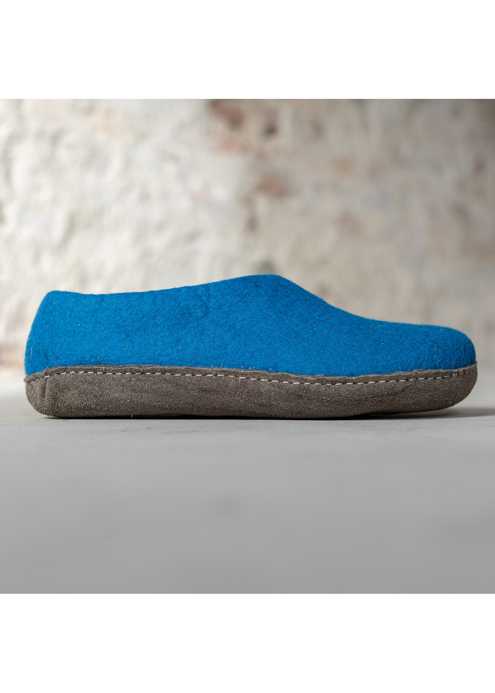 esgii Felt Men's House Shoes Ravi - Seablue - Size 43 - Soft sole