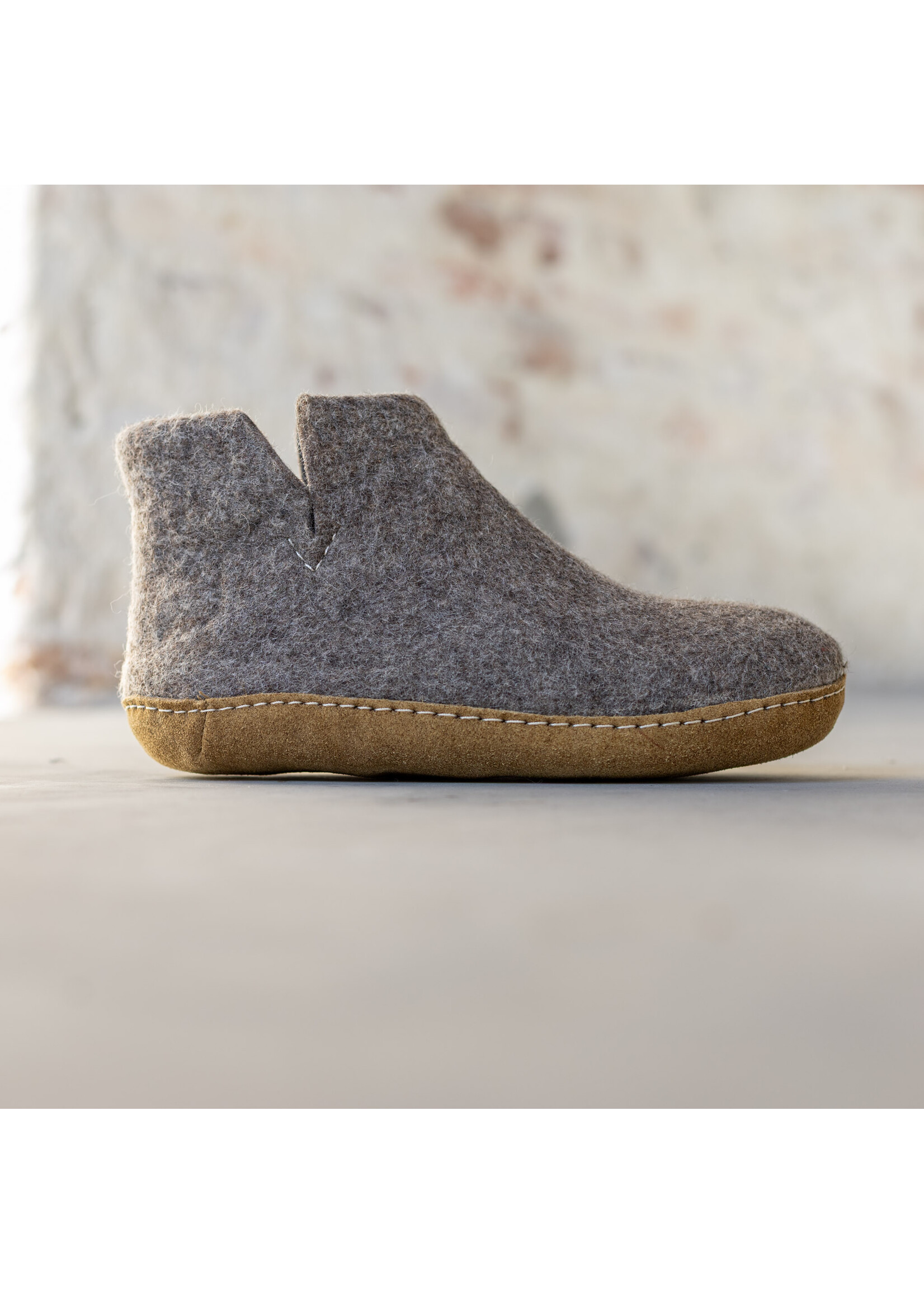 esgii Felt High Men's House Shoes Jado - Sesame - Size 44 - Soft sole