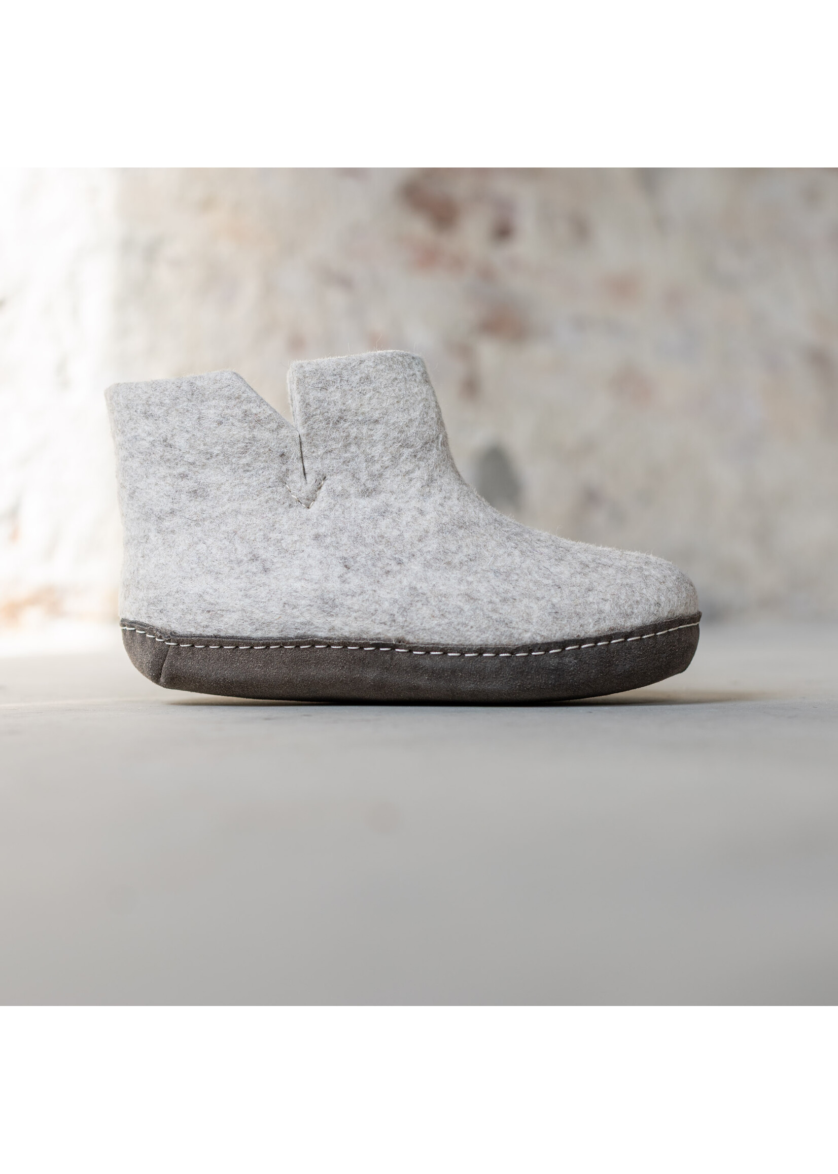 esgii Felt High Women's House Shoes Jado - Light Gray - Size 40 - Soft sole