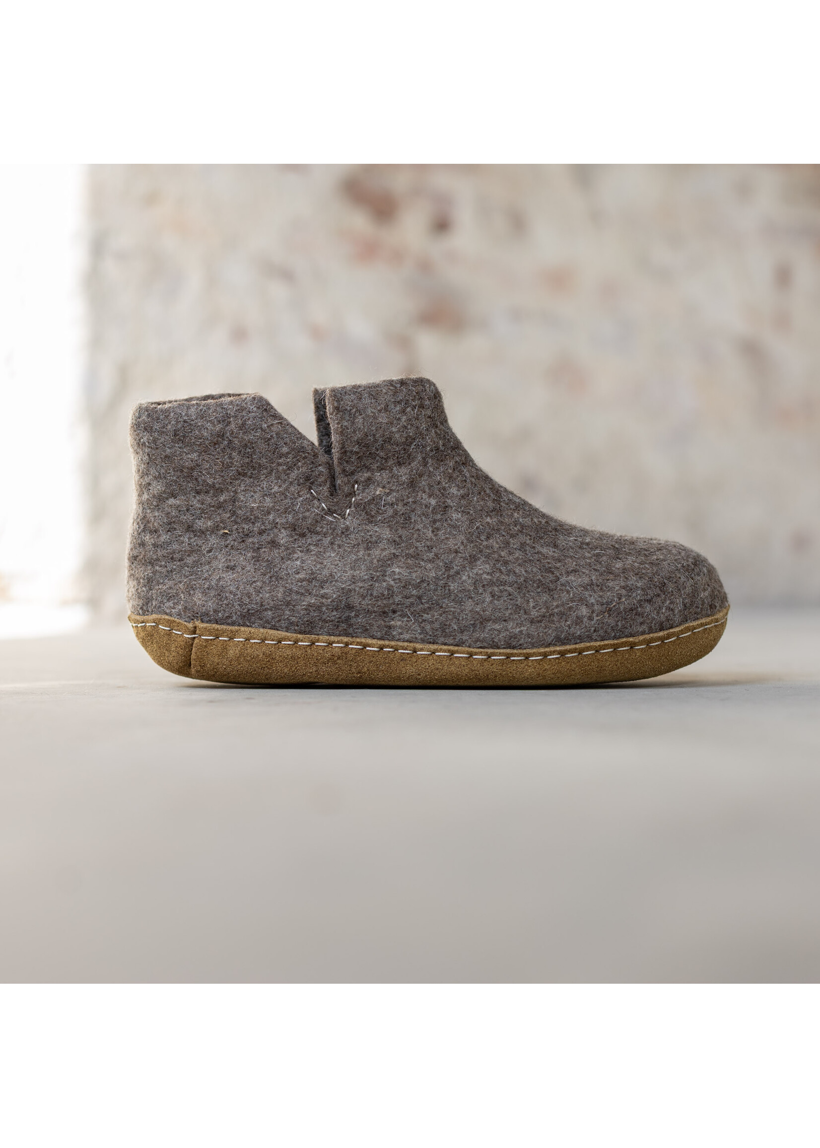 esgii Vilten Hoge Dames Pantoffel Jado - Sesam - Maat 36 t/m 41 - Zachte Zool